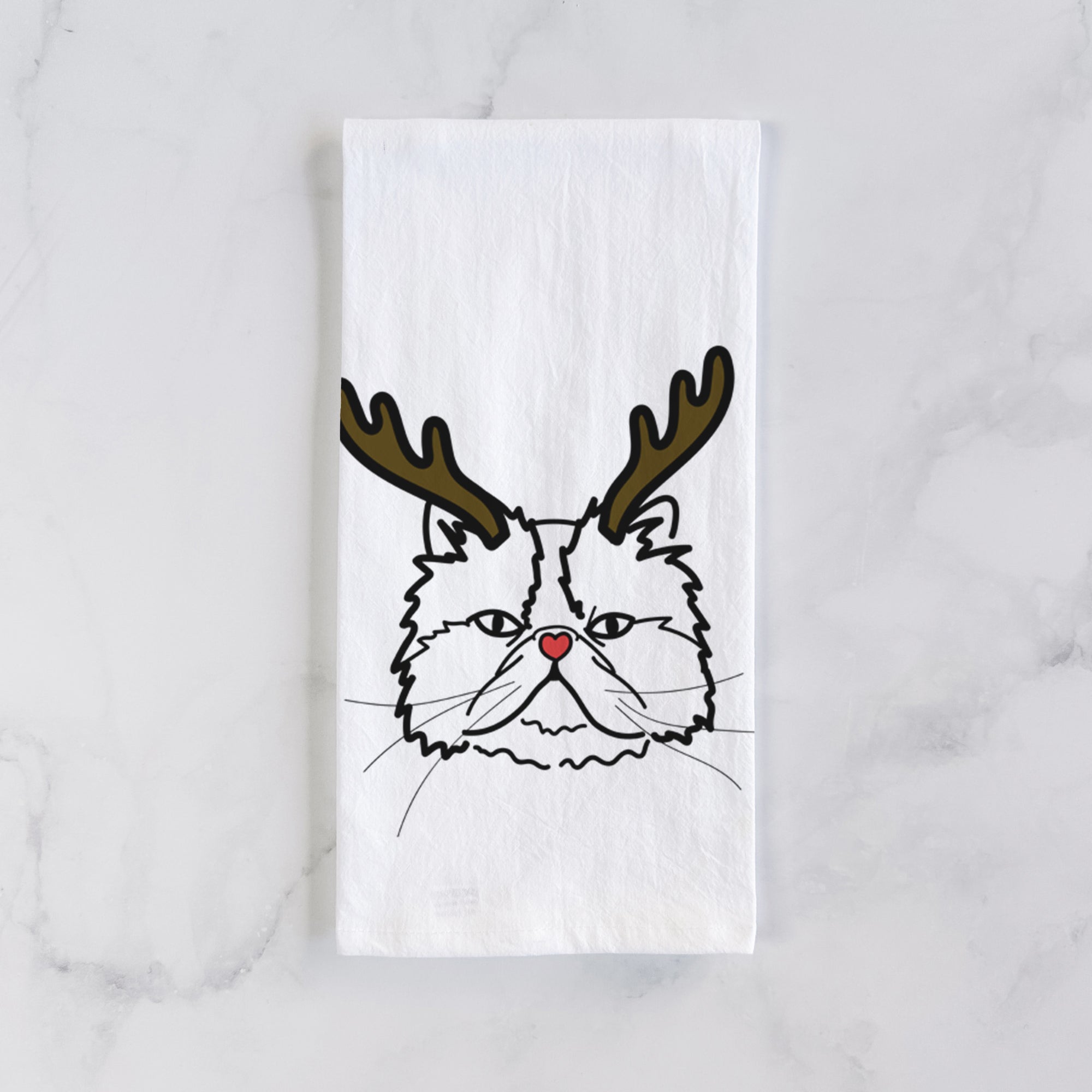 Red Nose Persian Cat - Mila - Tea Towel