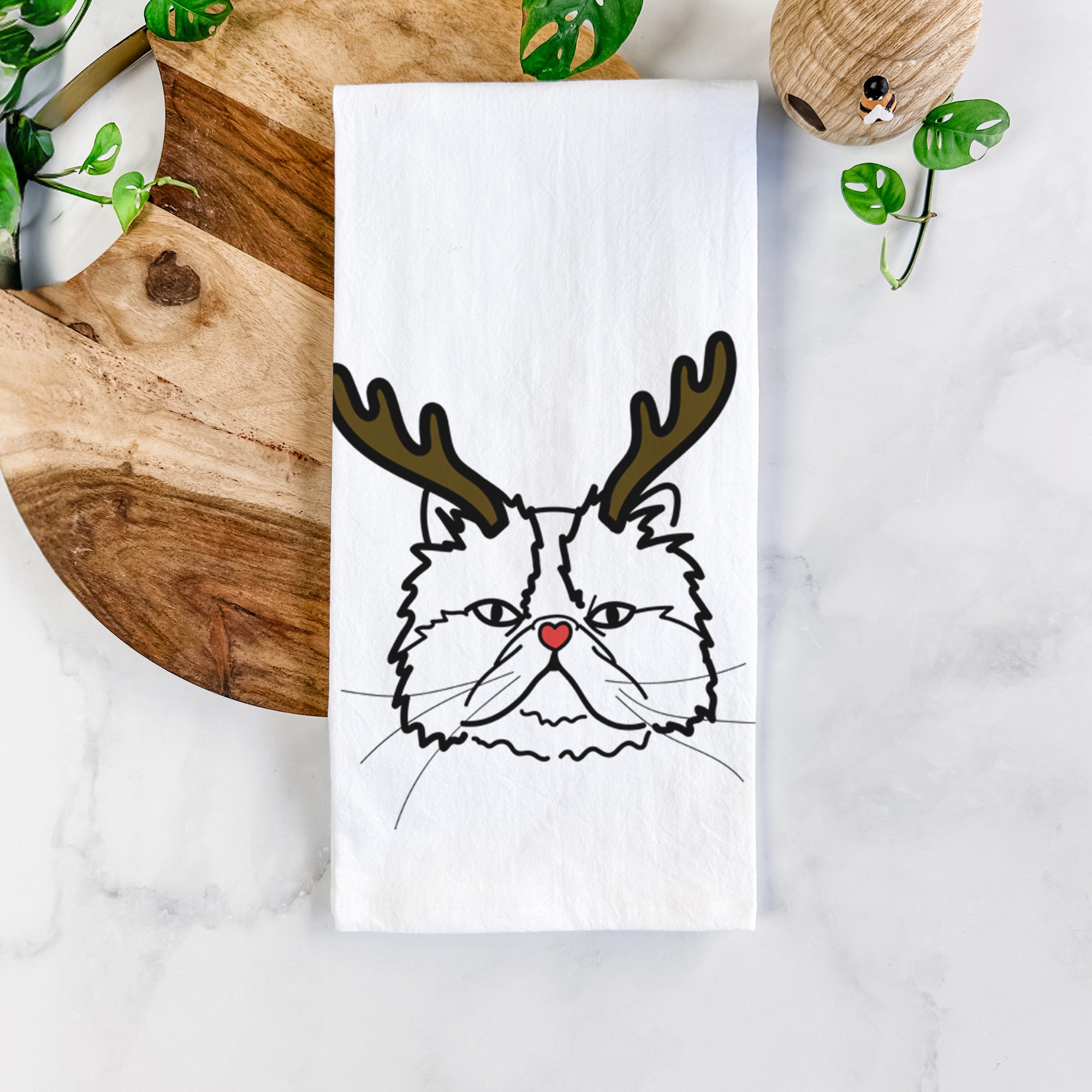 Red Nose Persian Cat - Mila - Tea Towel