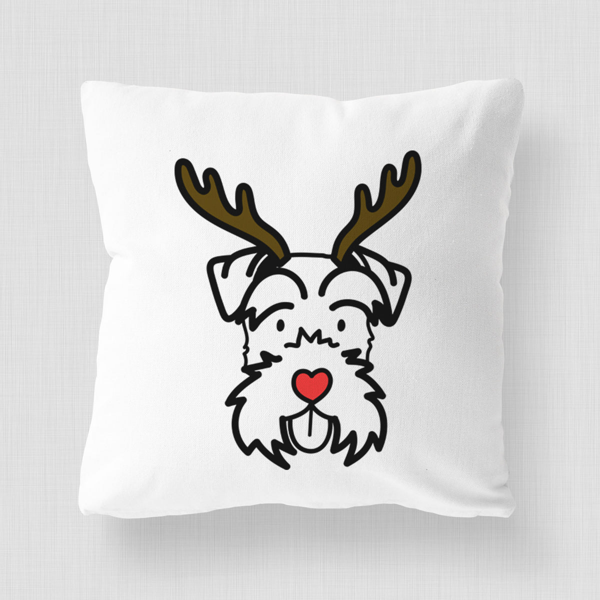 Love Always Miniature Schnauzer - Throw Pillow Cover