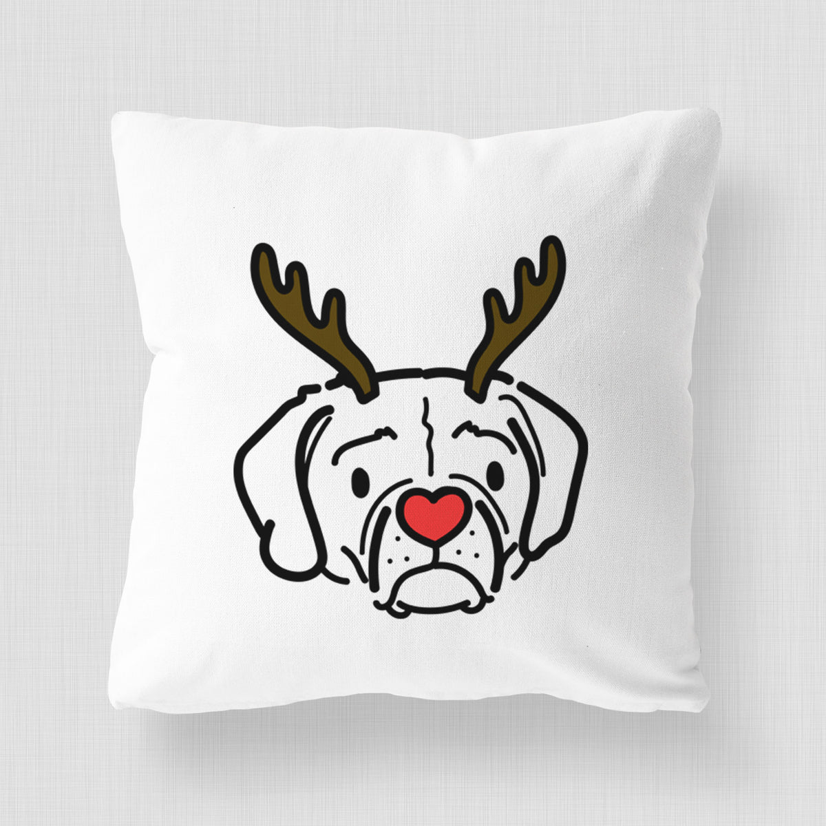 Love Always Puggle - Mitzi -  Throw Pillow Cover