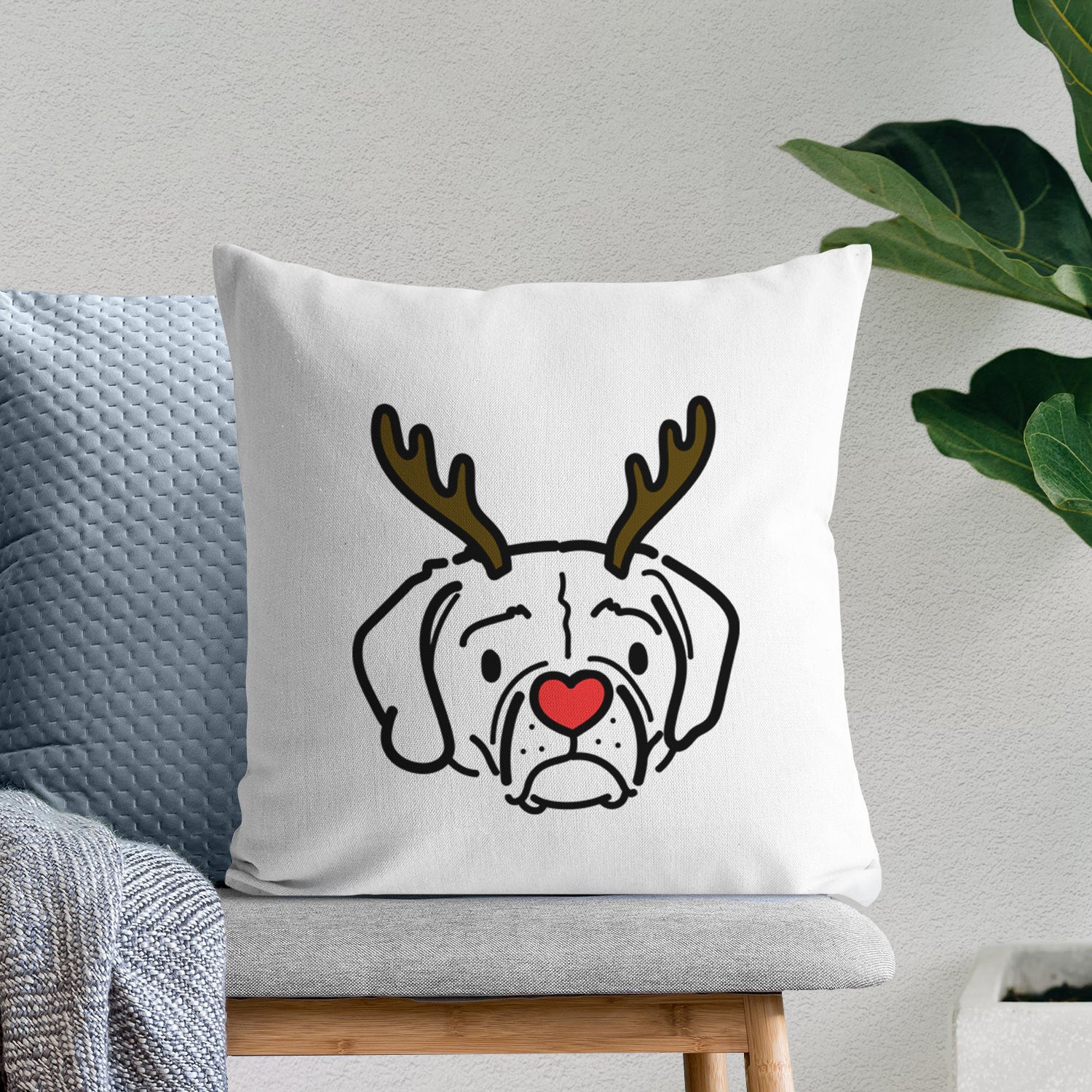 Love Always Puggle - Mitzi -  Throw Pillow Cover