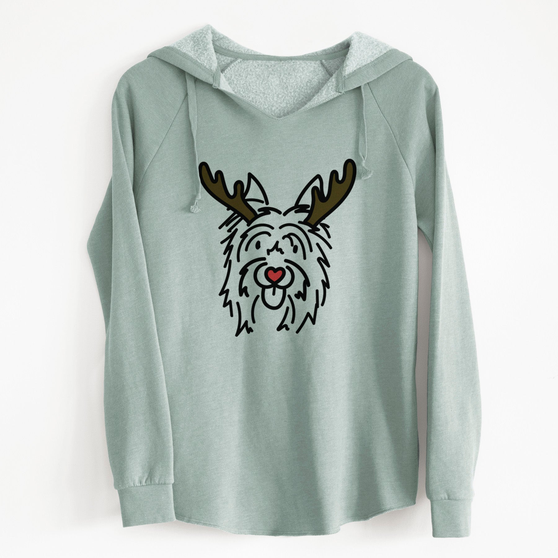 Red Nose Silky Terrier - Monty - Cali Wave Hooded Sweatshirt