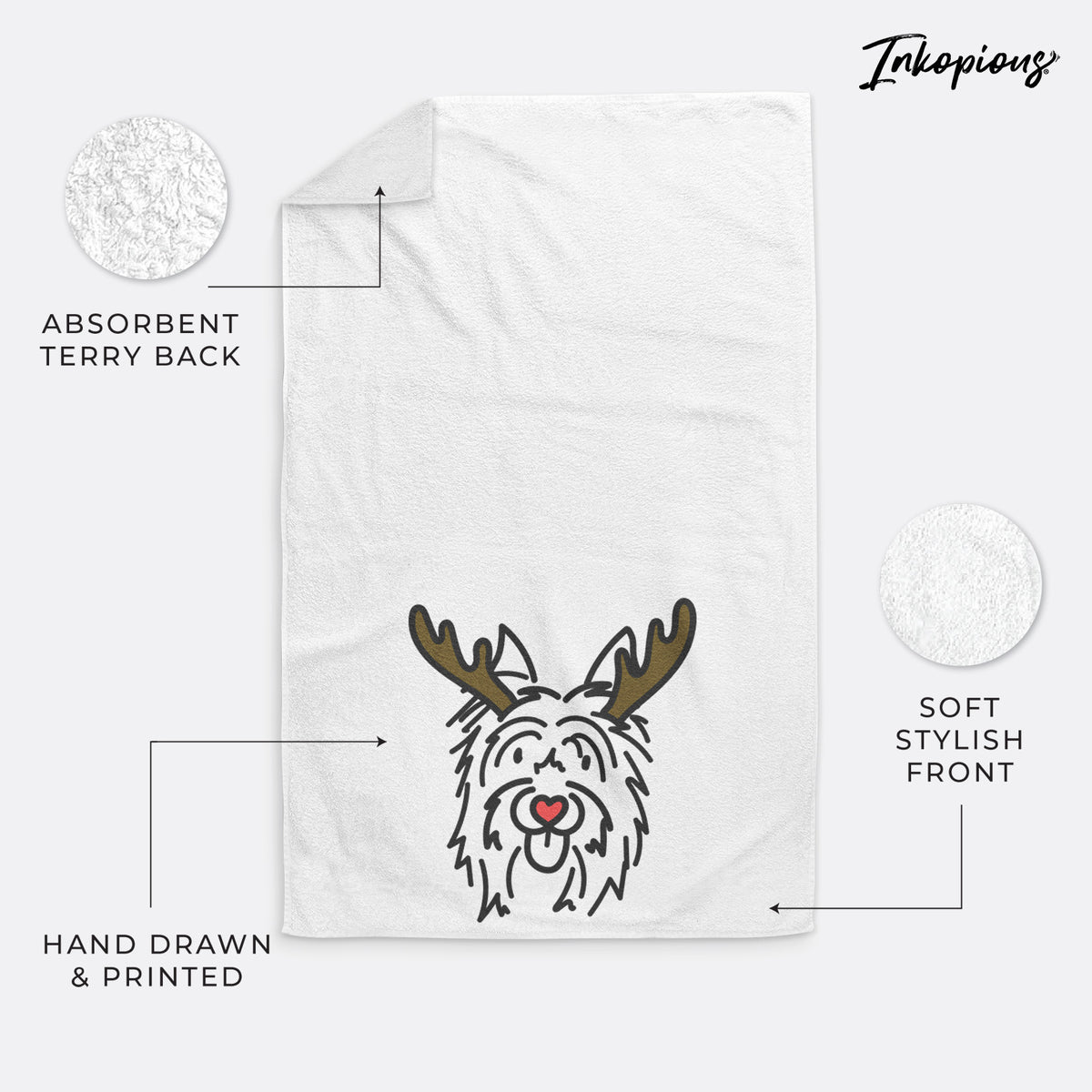 Red Nose Silky Terrier - Monty - Hand Towel