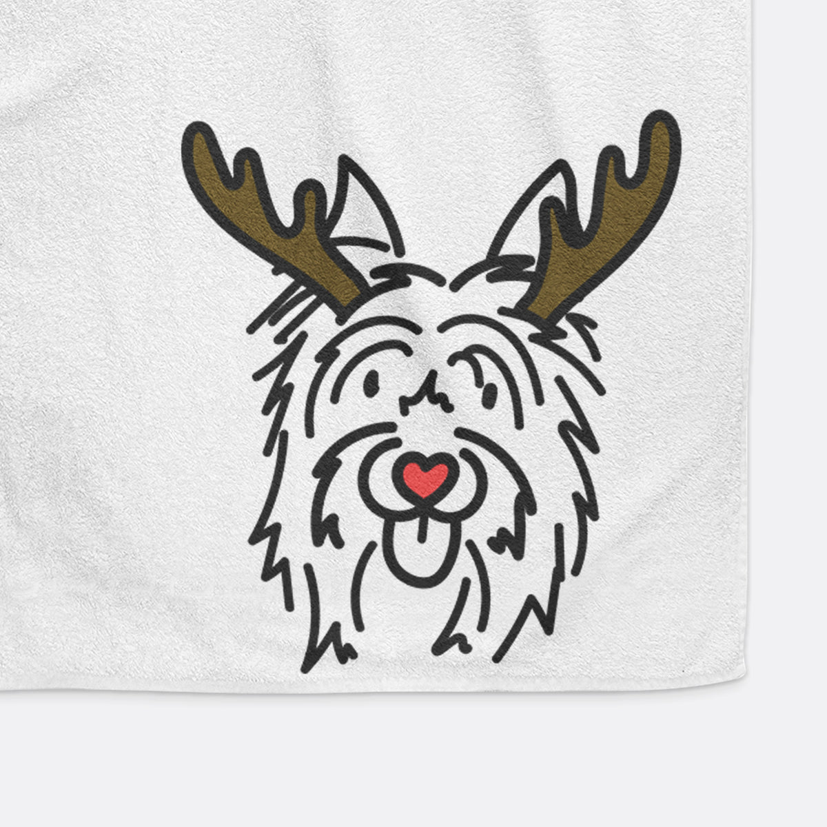 Red Nose Silky Terrier - Monty - Hand Towel