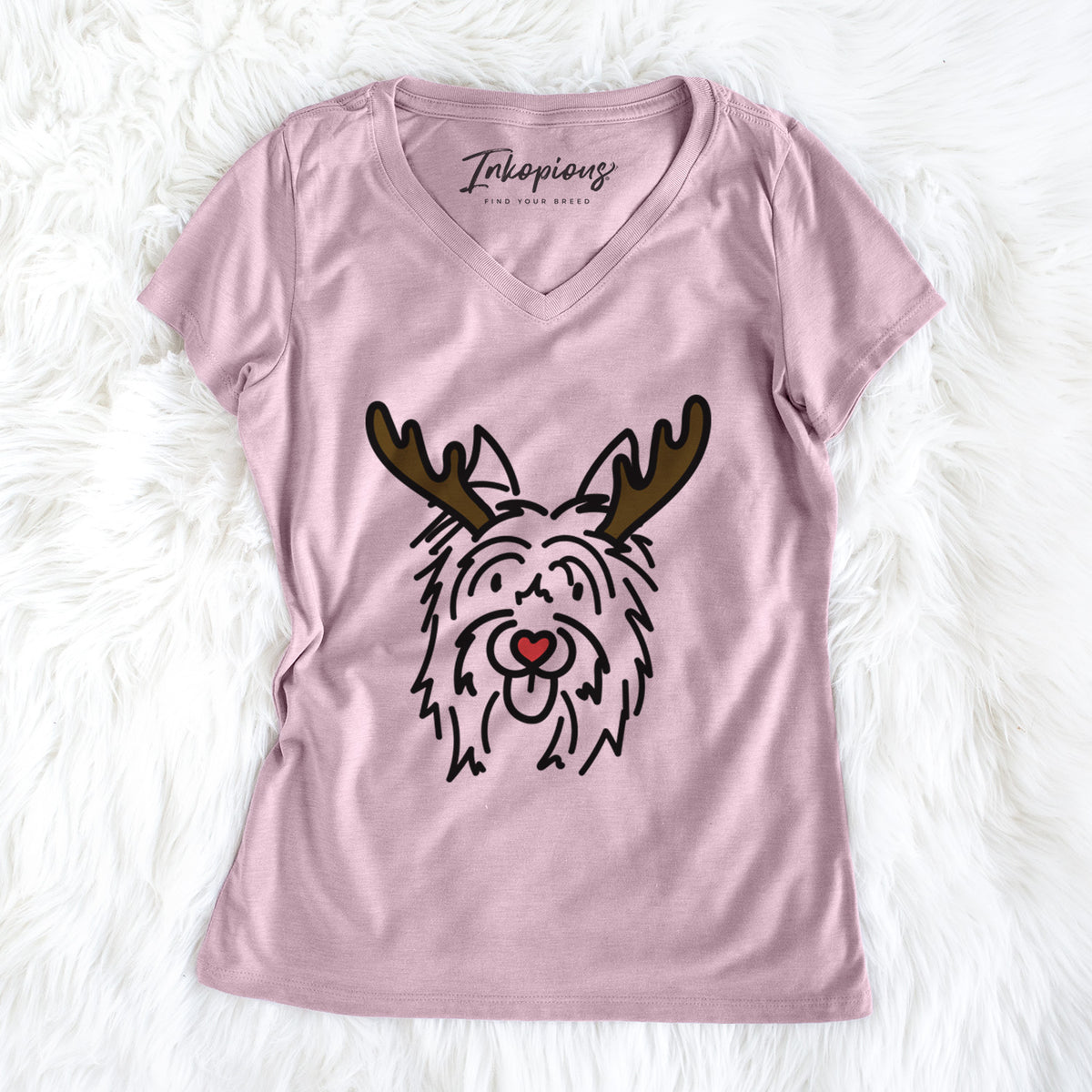 Red Nose Silky Terrier - Monty - Women's Perfect V-neck Shirt