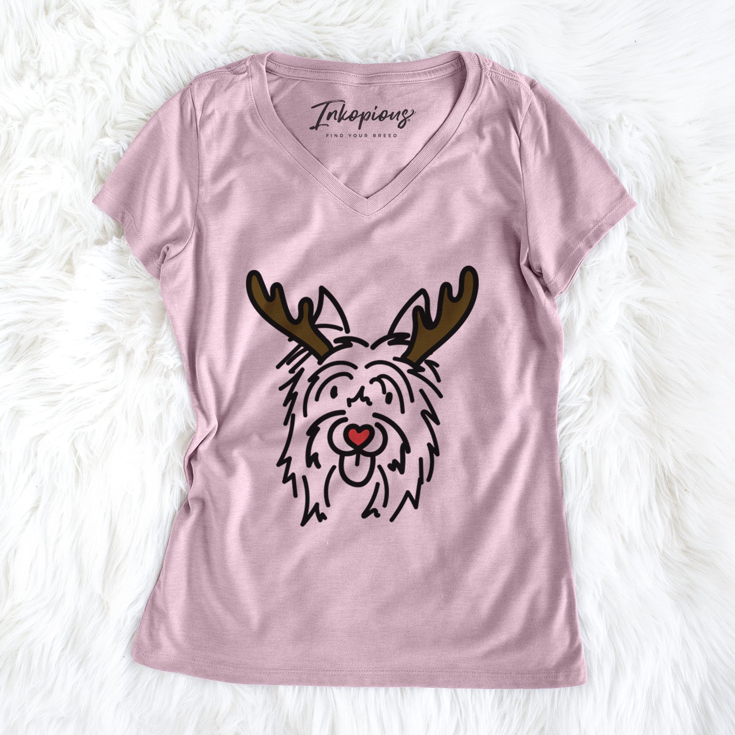 Red Nose Silky Terrier - Monty - Women's Perfect V-neck Shirt