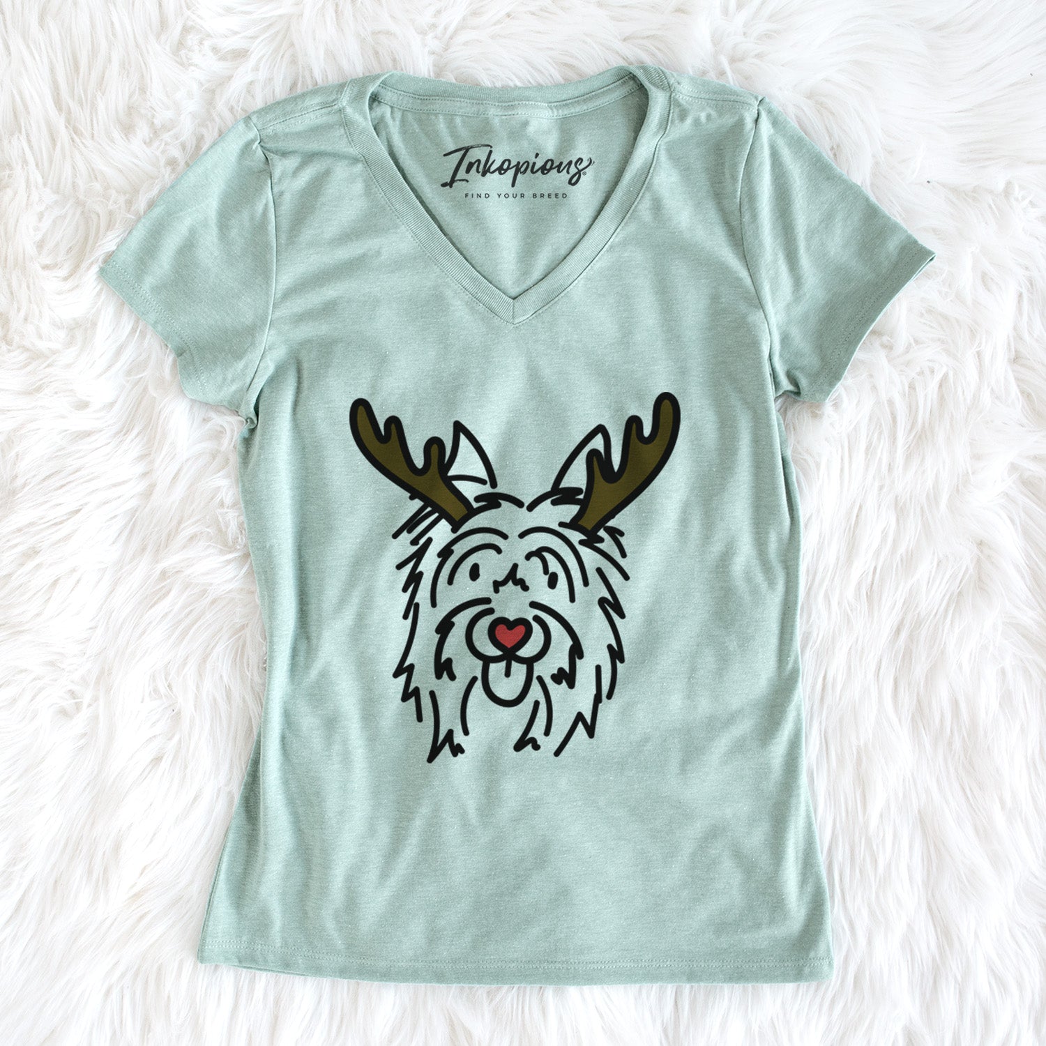 Red Nose Silky Terrier - Monty - Women's Perfect V-neck Shirt