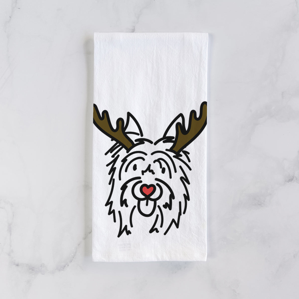 Red Nose Silky Terrier - Monty - Tea Towel