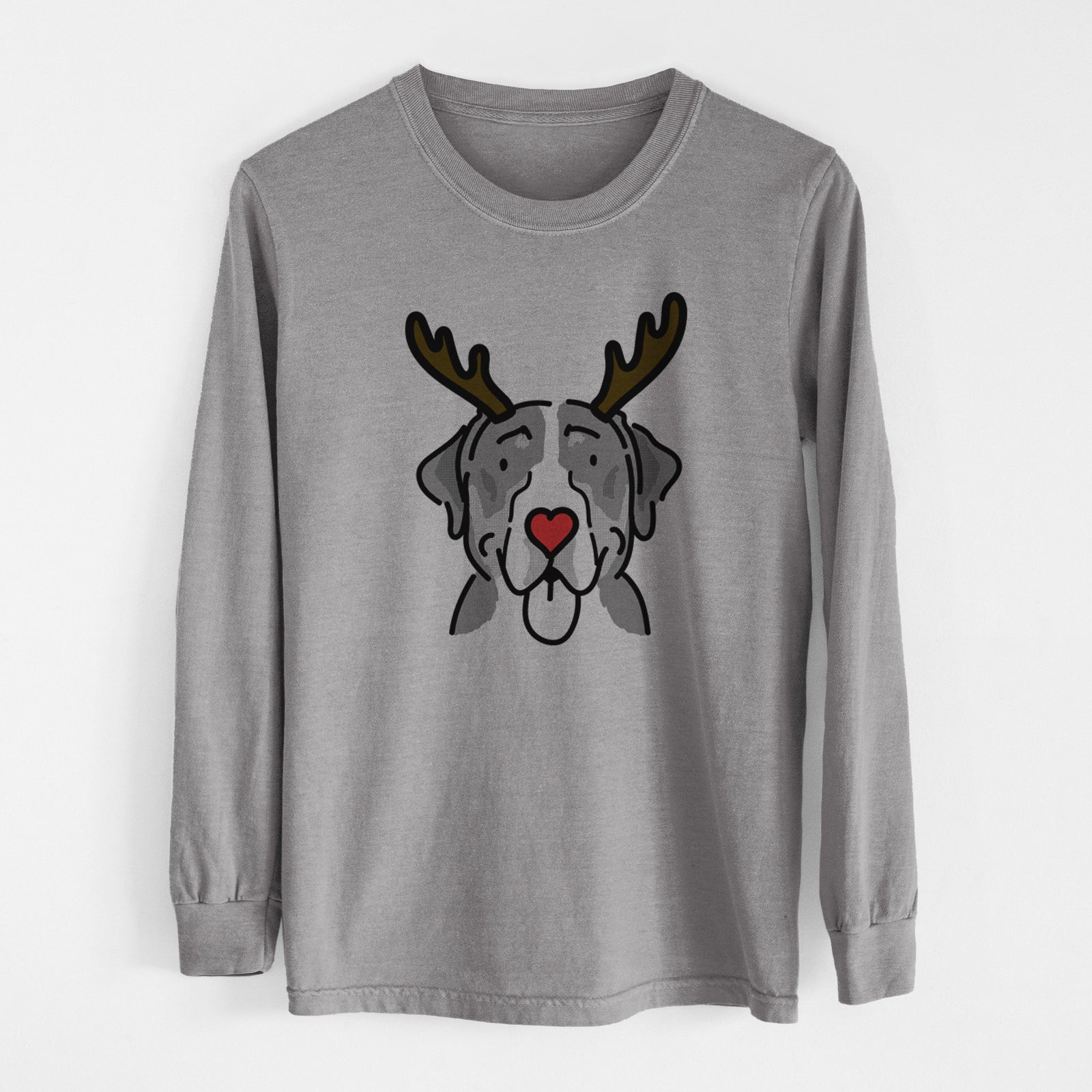 Red Nose Greater Swiss Mountain Dog - Moose - Heavyweight 100% Cotton Long Sleeve