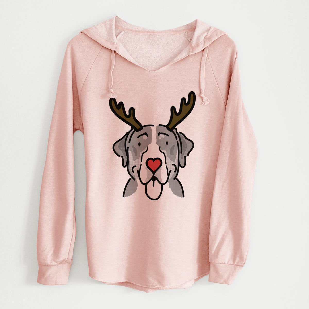 Red Nose Greater Swiss Mountain Dog - Moose - Cali Wave Hooded Sweatshirt