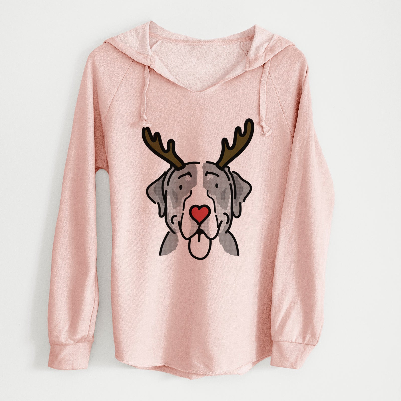 Red Nose Greater Swiss Mountain Dog - Moose - Cali Wave Hooded Sweatshirt