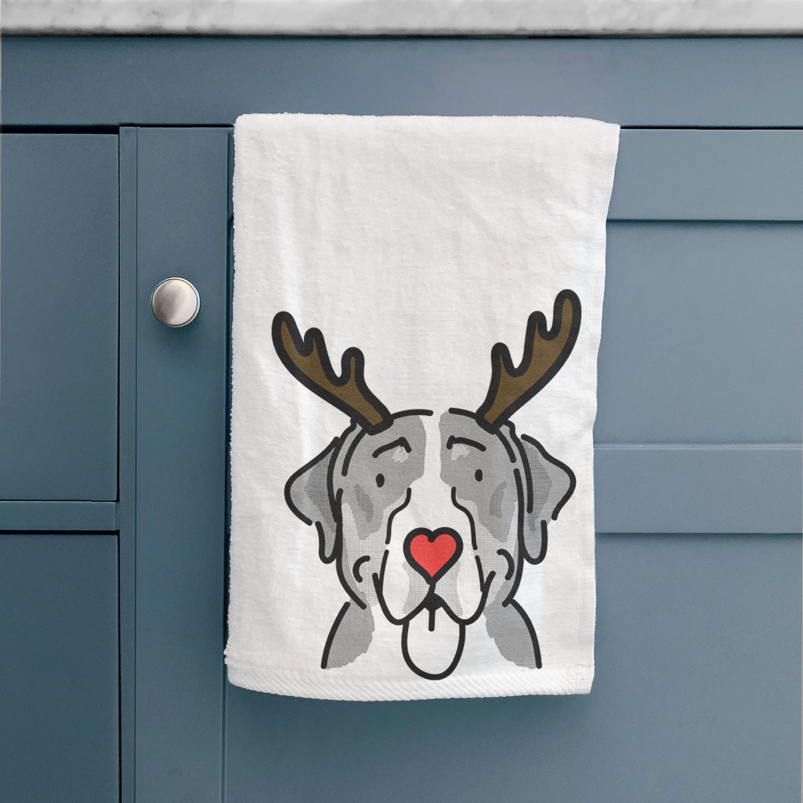 Red Nose Greater Swiss Mountain Dog - Moose - Hand Towel