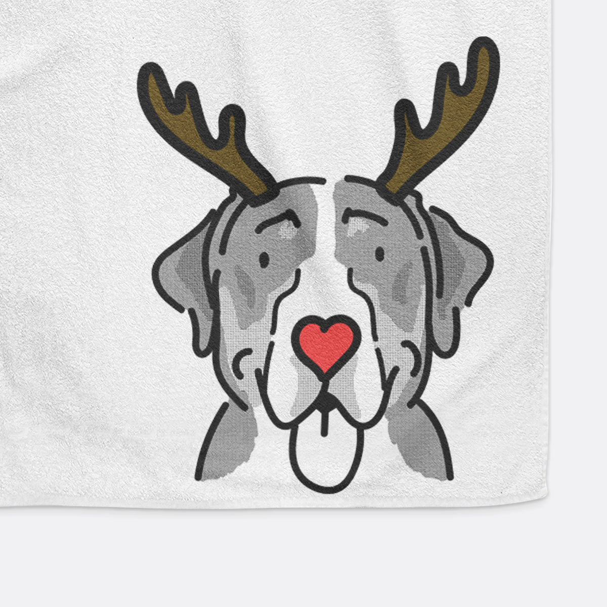 Red Nose Greater Swiss Mountain Dog - Moose - Hand Towel