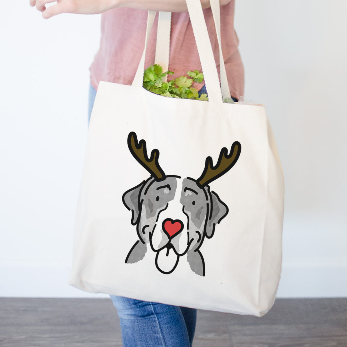 Red Nose Greater Swiss Mountain Dog - Moose - Tote Bag