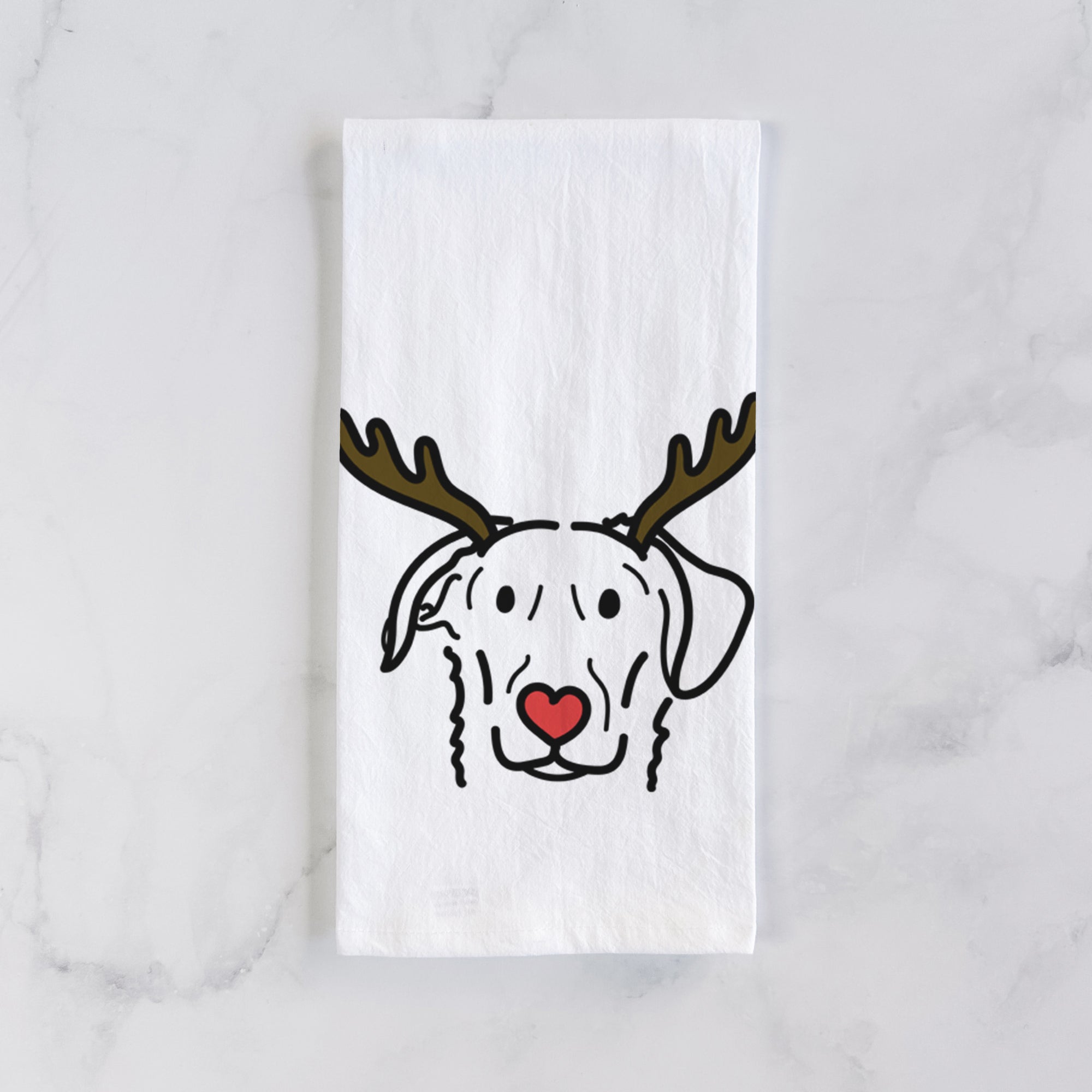 Red Nose German Shepherd Mix - Morrison - Tea Towel