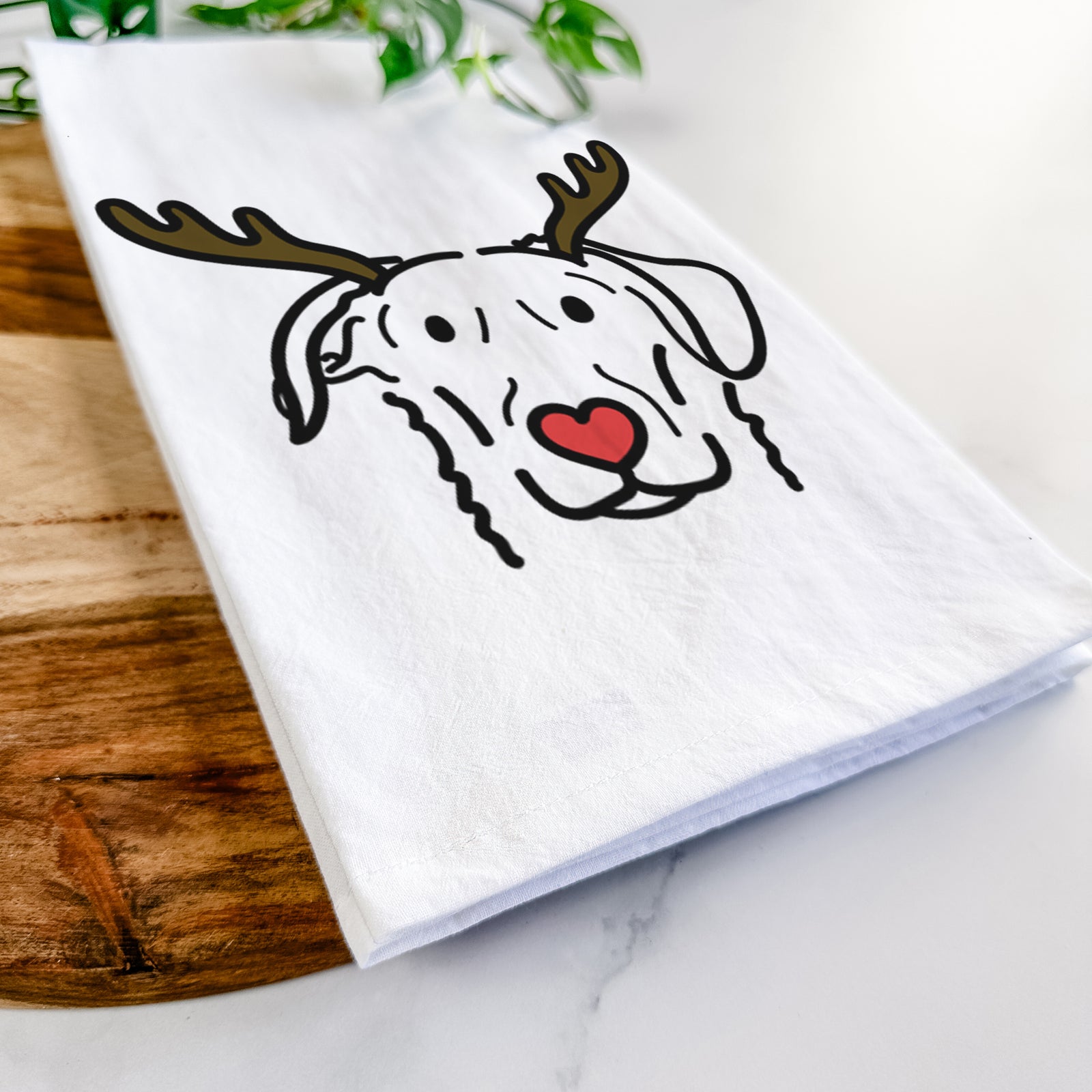 Red Nose German Shepherd Mix - Morrison - Tea Towel