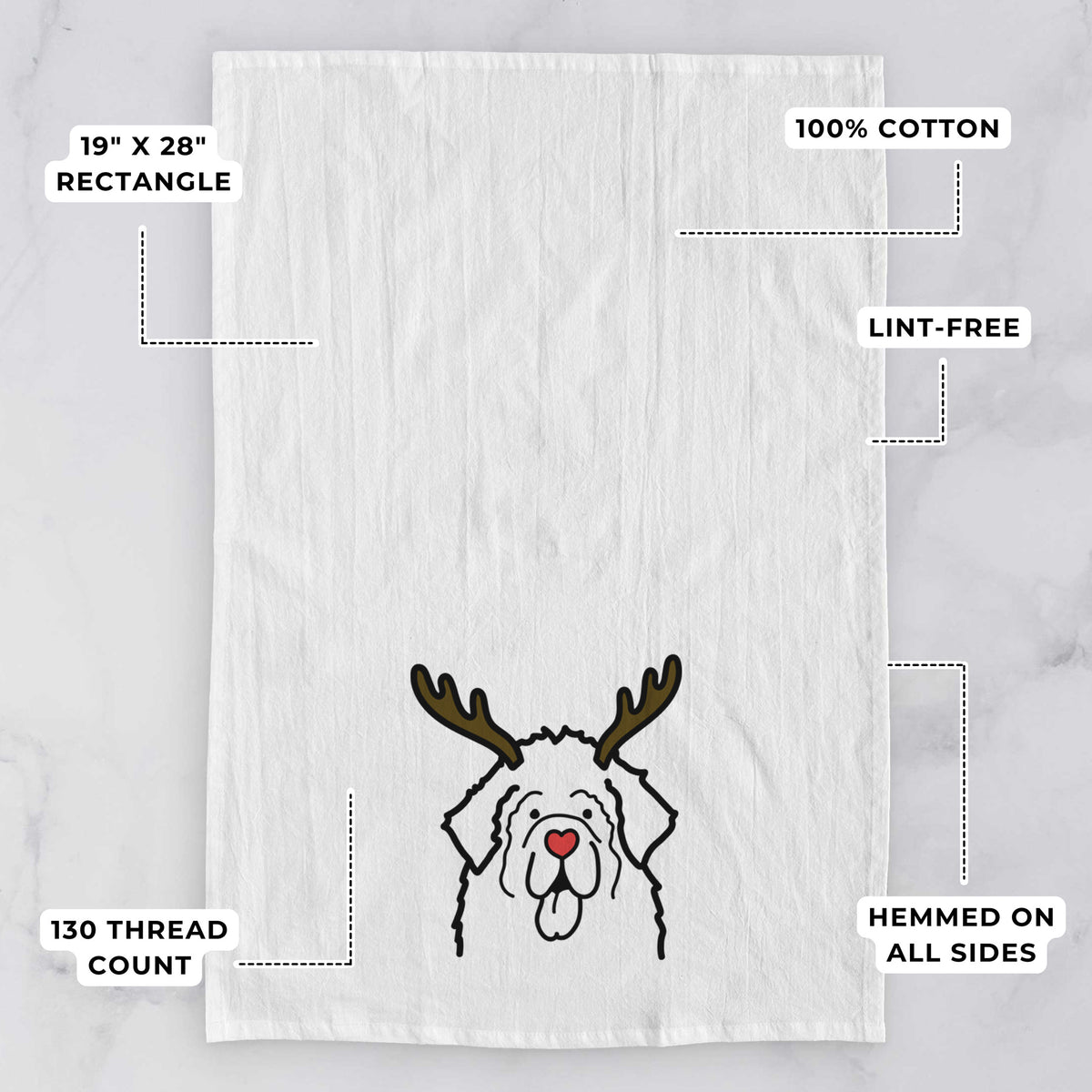 Red Nose Newfoundland - Tea Towel