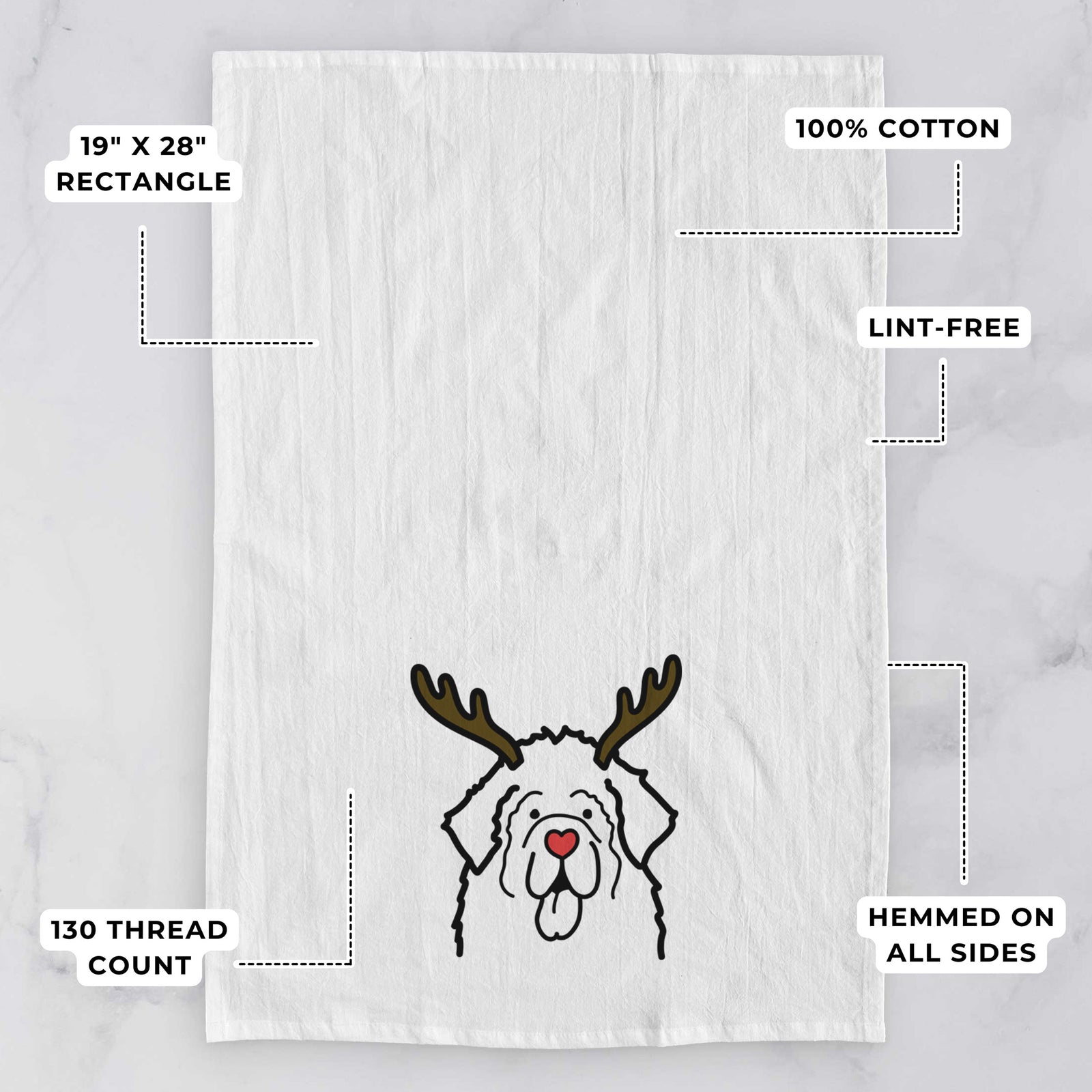 Red Nose Newfoundland - Tea Towel