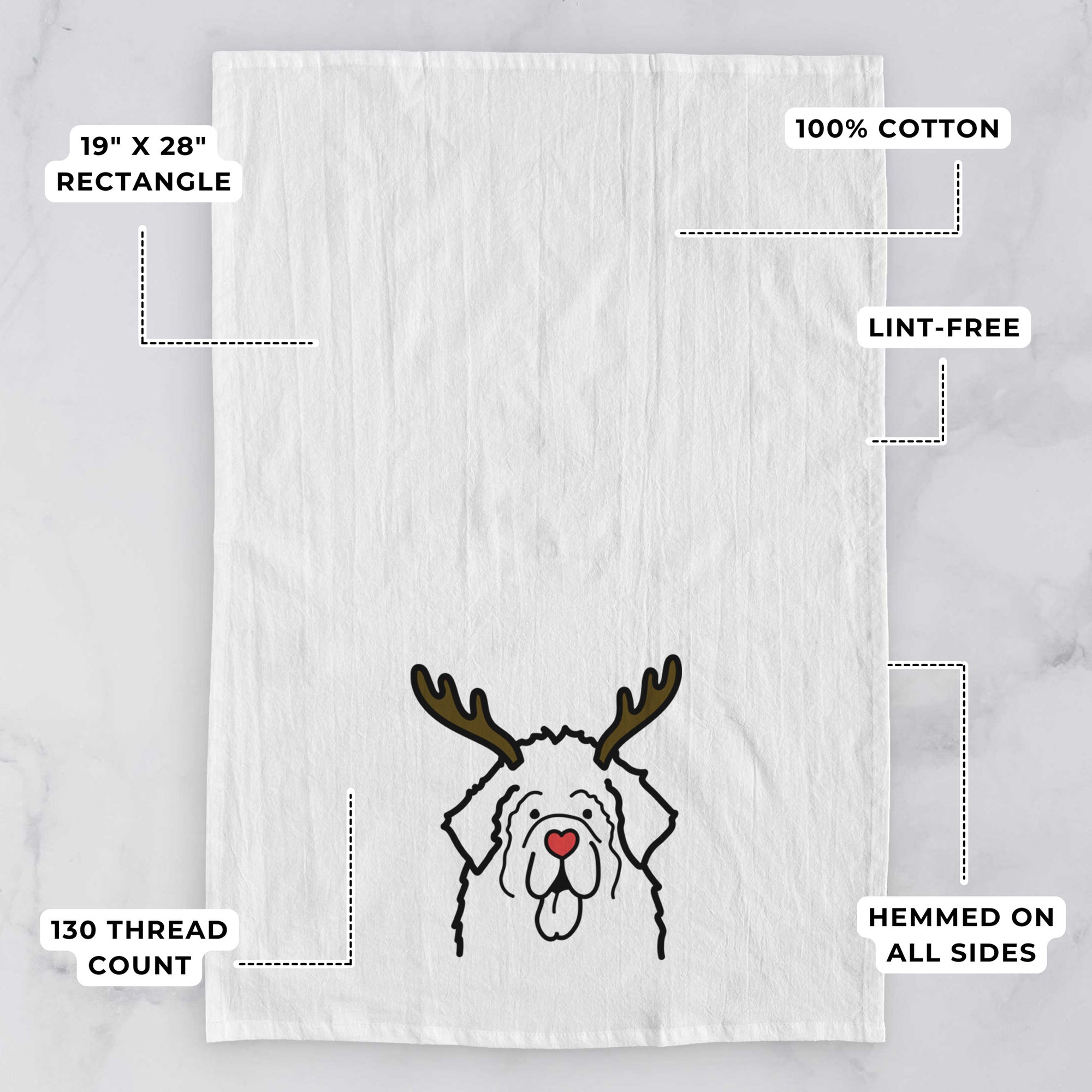 Red Nose Newfoundland - Tea Towel