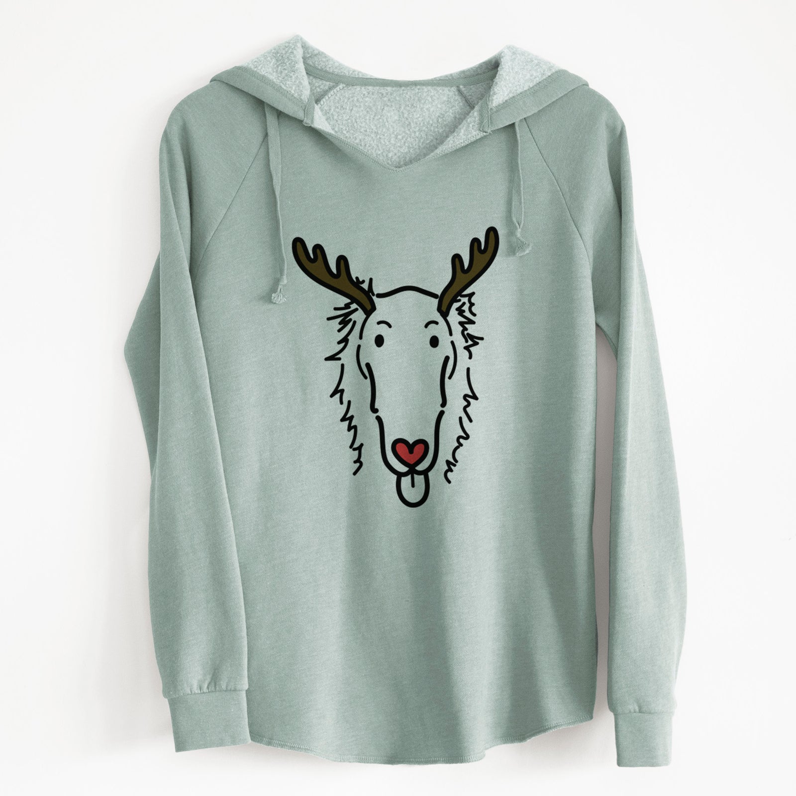 Red Nose Borzoi - Opal - Cali Wave Hooded Sweatshirt
