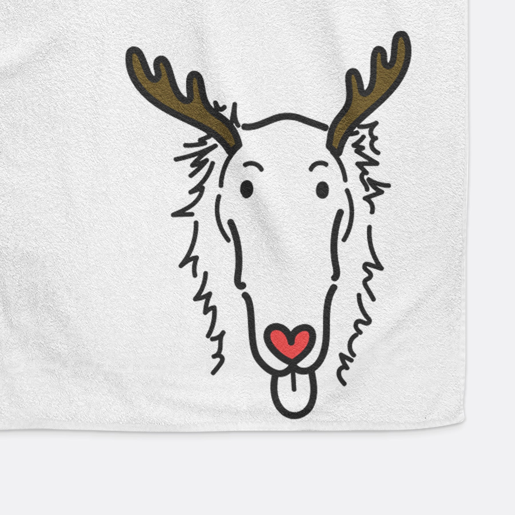 Red Nose Borzoi - Opal - Decorative Hand Towel