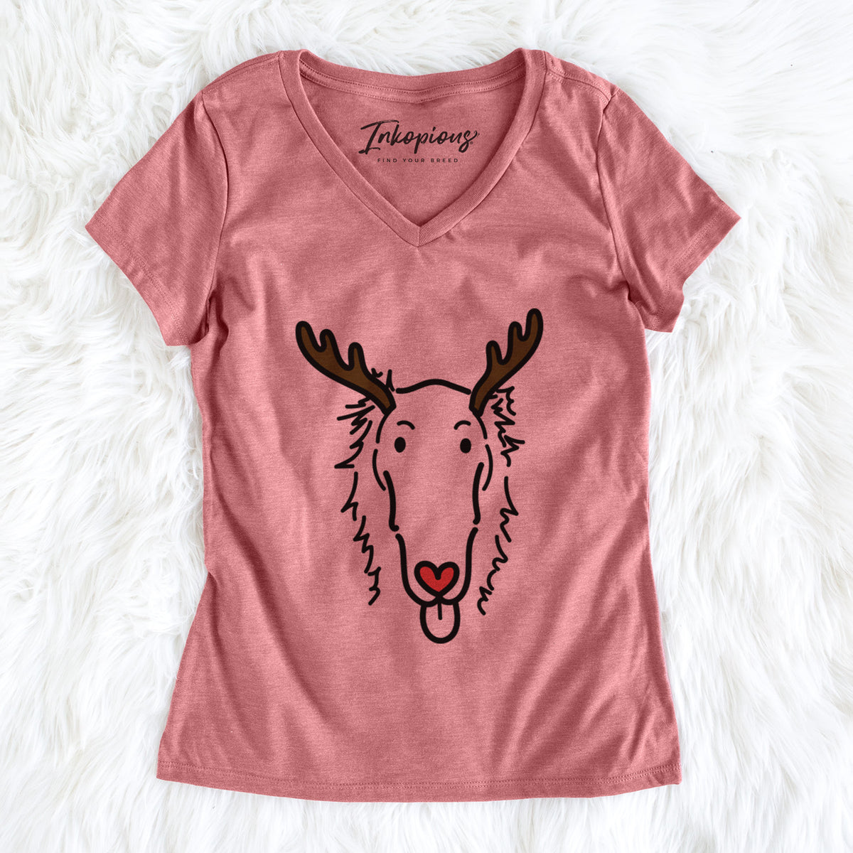 Red Nose Borzoi - Opal - Women's Perfect V-neck Shirt