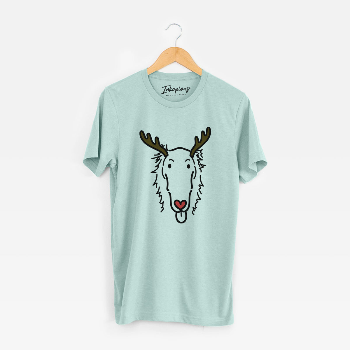 Red Nose Borzoi - Opal - Unisex Crewneck