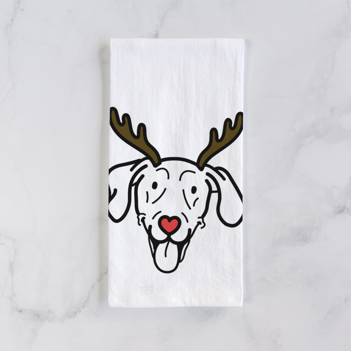 Red Nose Weimaraner - Paco Lobo - Tea Towel