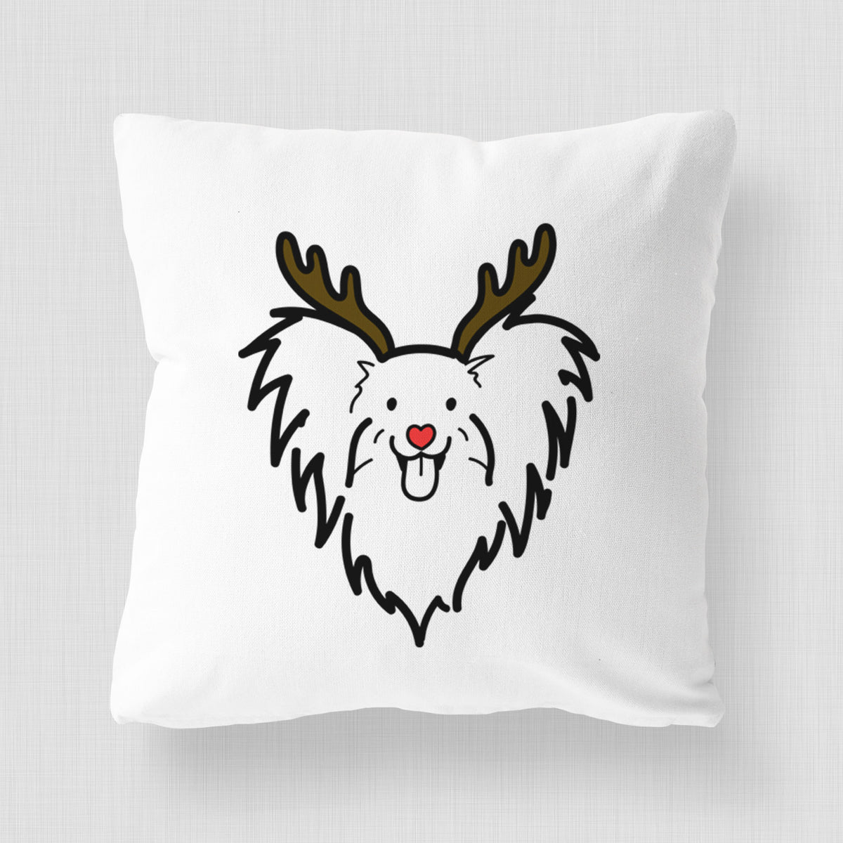 Love Always Papillon - Throw Pillow Cover