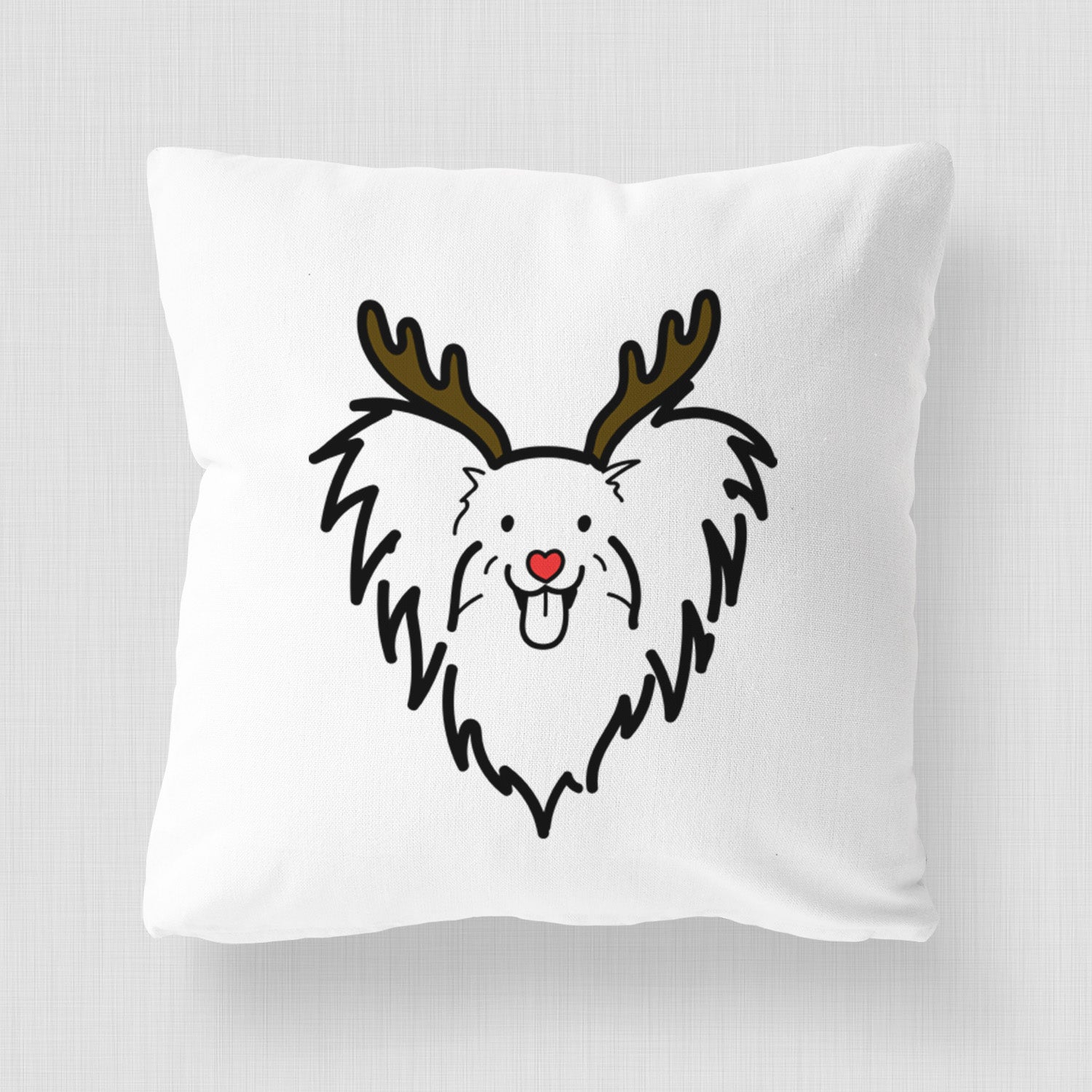 Love Always Papillon - Throw Pillow Cover