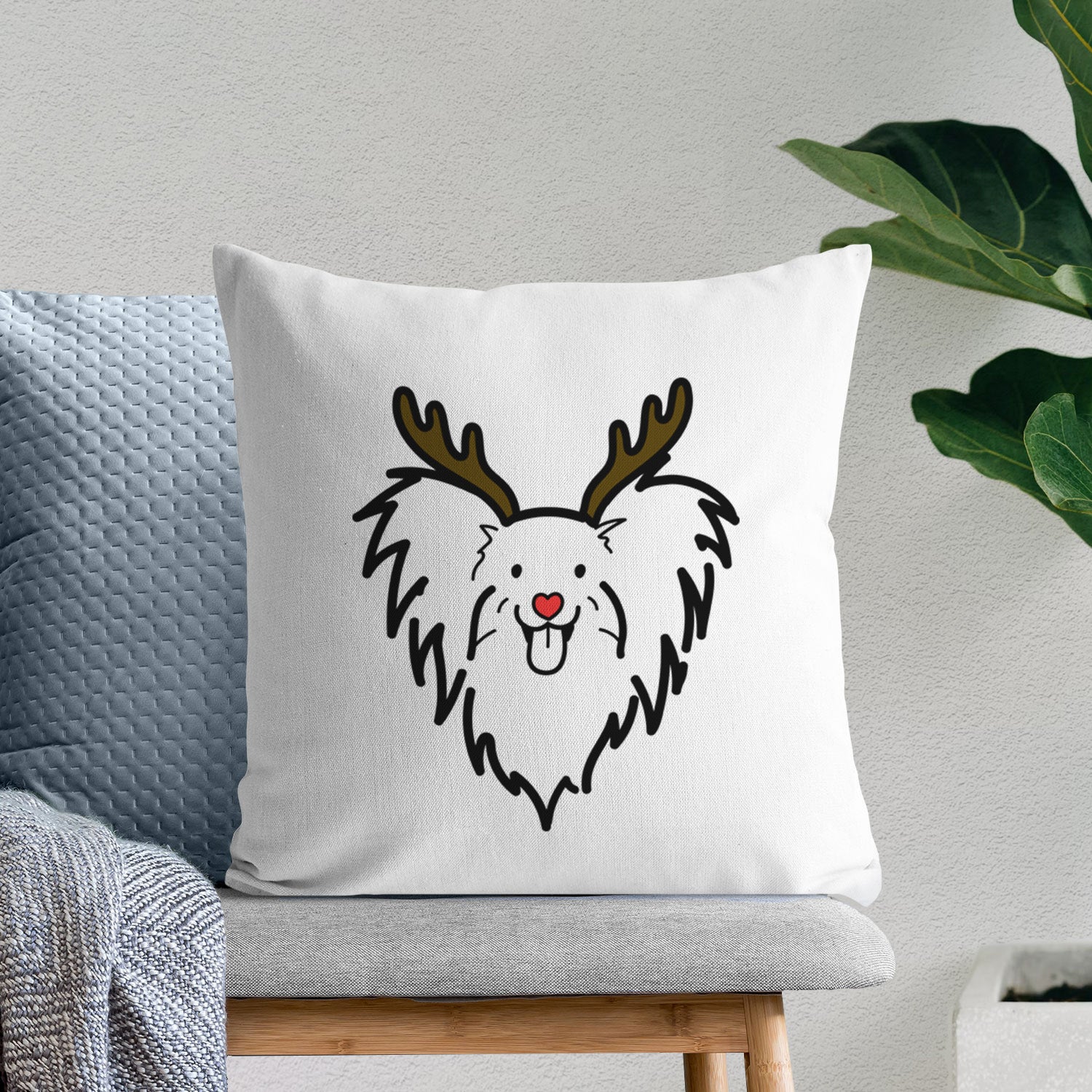 Love Always Papillon - Throw Pillow Cover