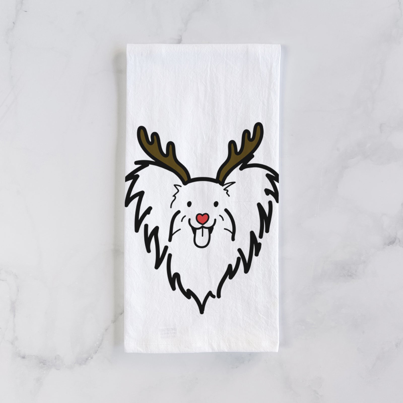 Red Nose Papillon - Tea Towel