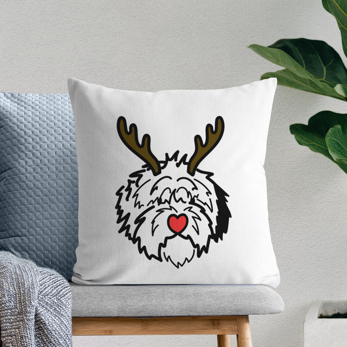 Love Always Old English Sheepdog - Penny -  Throw Pillow Cover