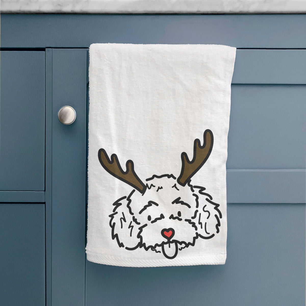 Red Nose Toy Poodle - Ricci - Hand Towel