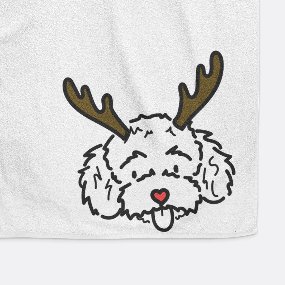 Red Nose Toy Poodle - Ricci - Hand Towel