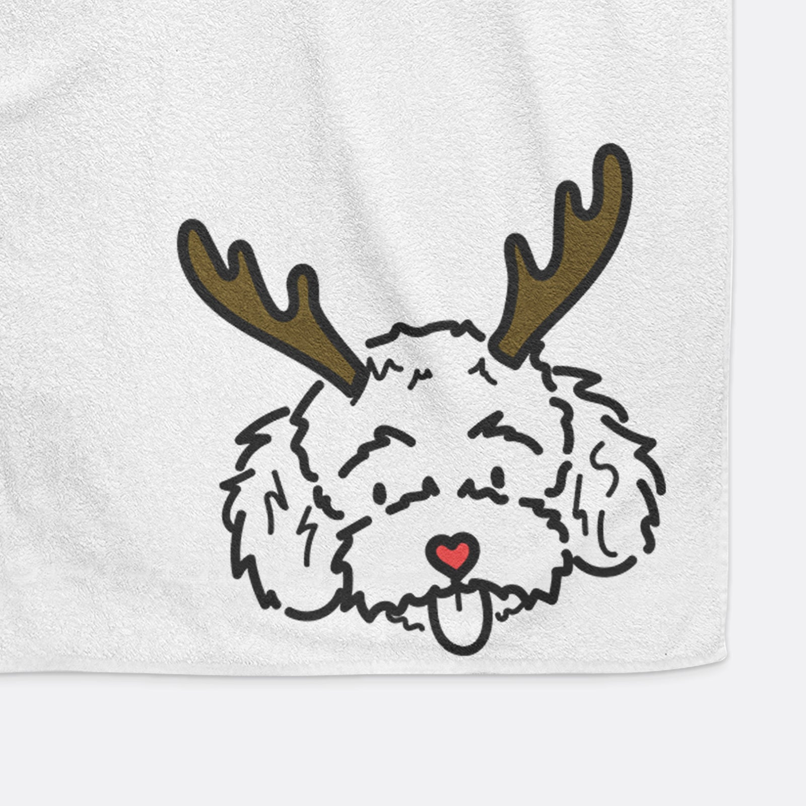 Red Nose Toy Poodle - Ricci - Hand Towel