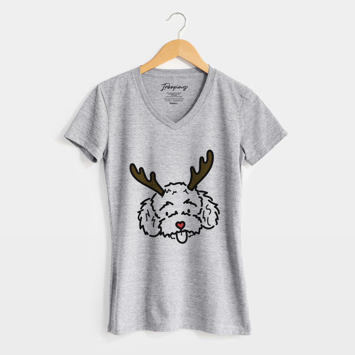 Red Nose Toy Poodle - Ricci - Women's Perfect V-neck Shirt