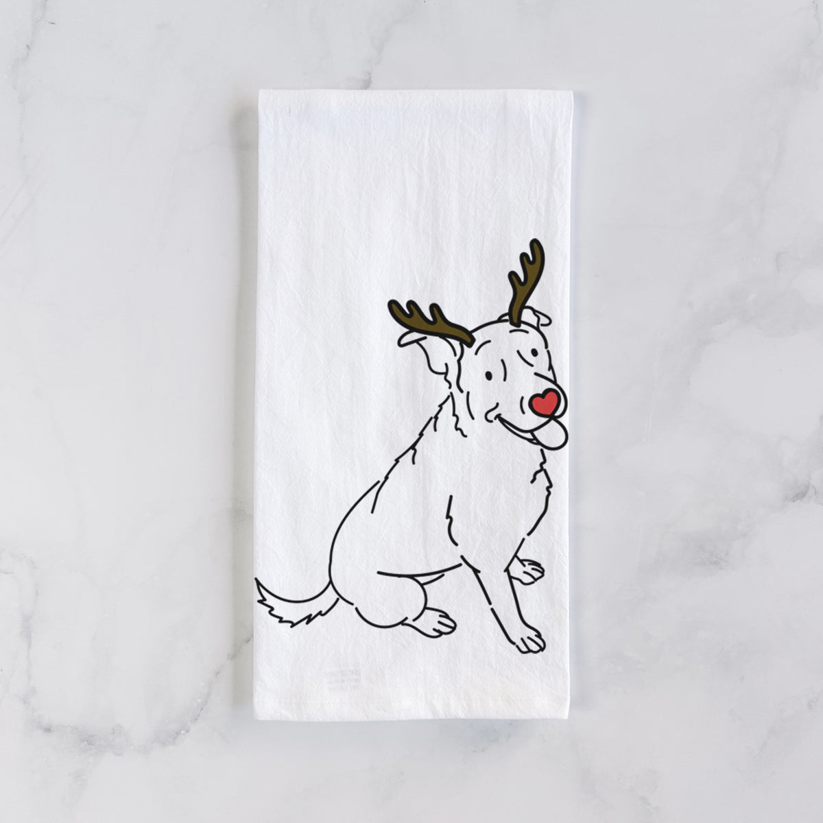 Red Nose Rottweiler Mix - Rocky - Tea Towel