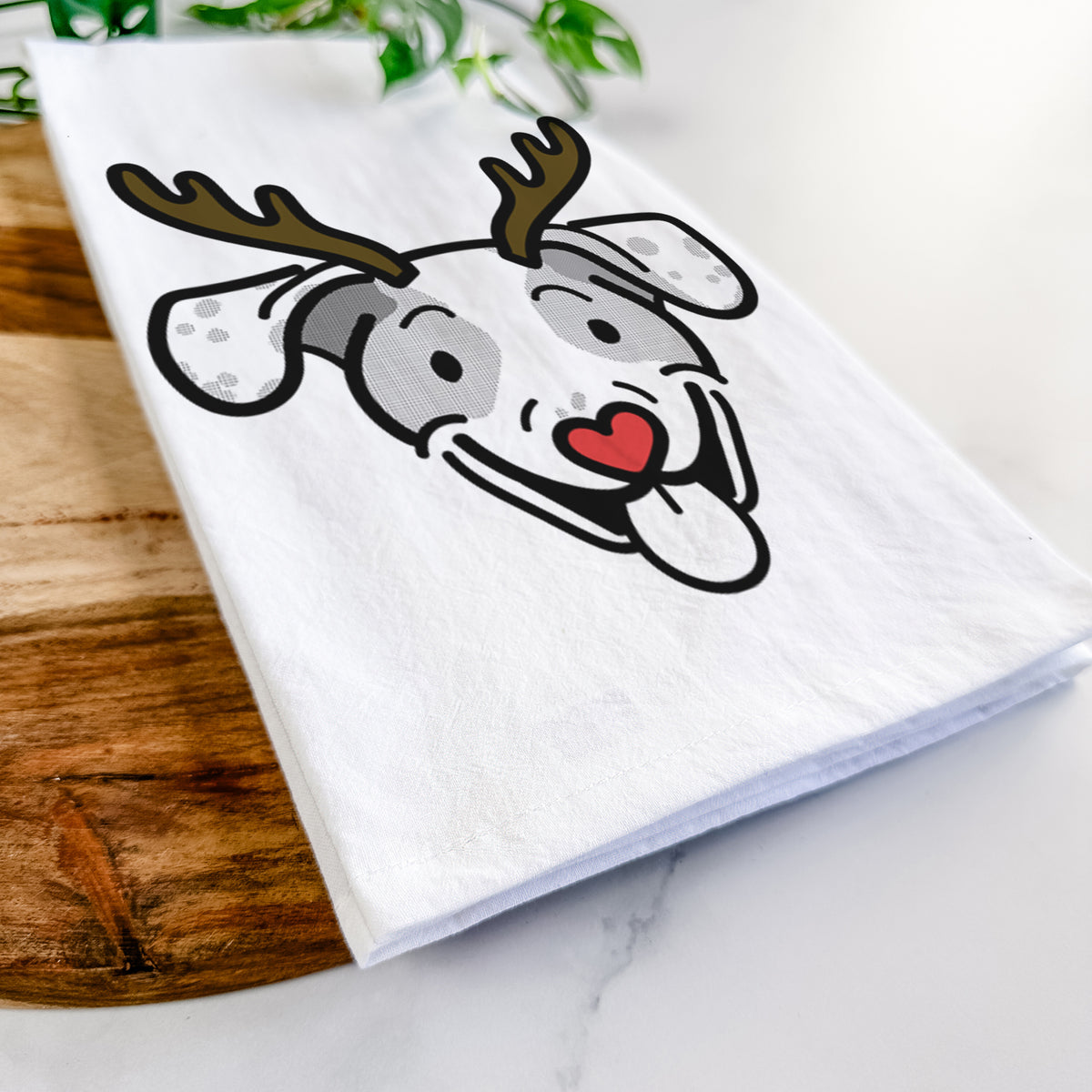 Red Nose Beagle Mix - Roland - Tea Towel