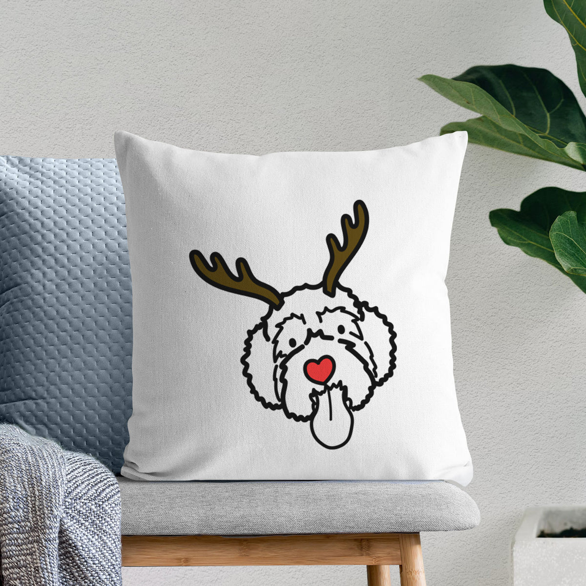 Love Always Portguese Water Dog - Sam -  Throw Pillow Cover