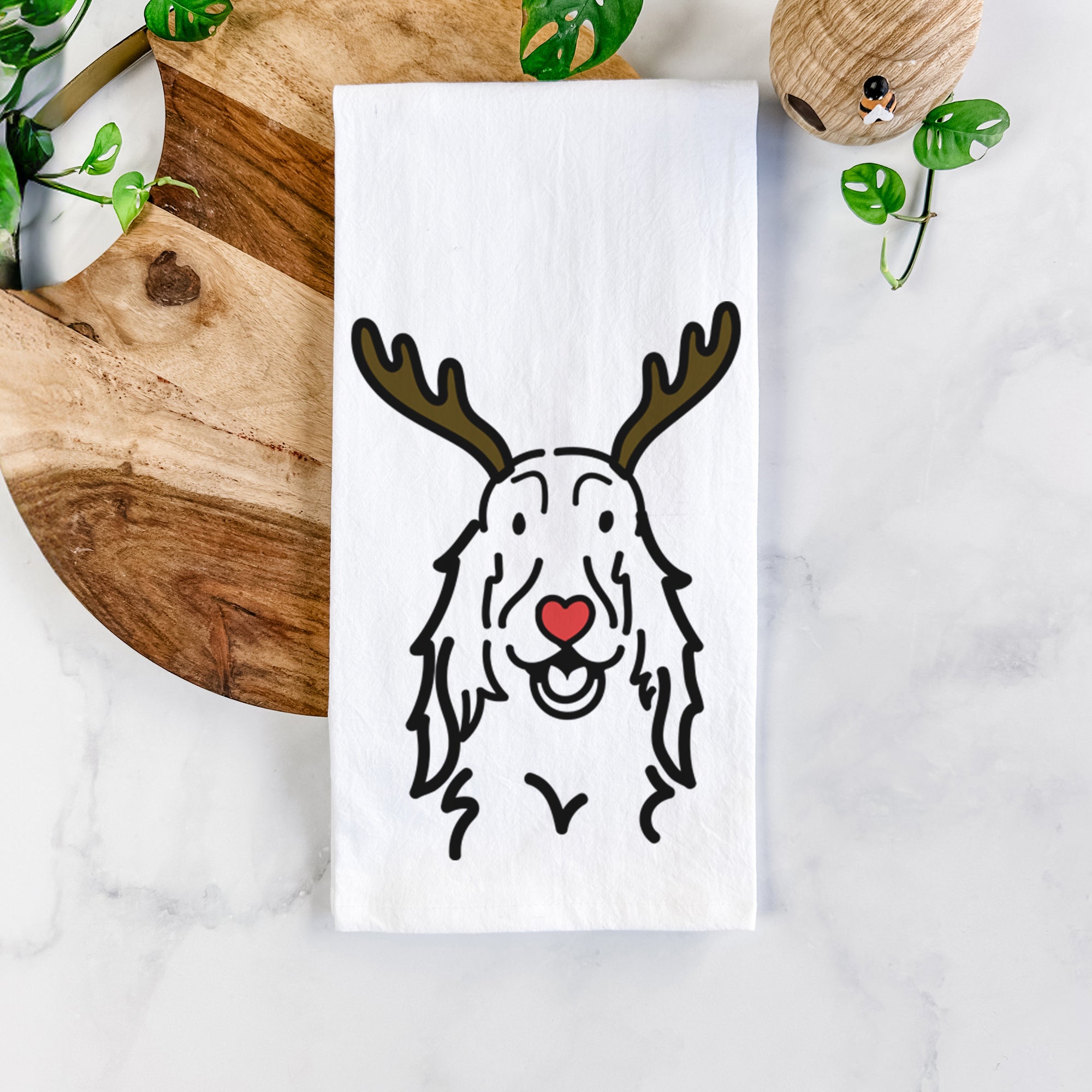 Red Nose Setter - Tea Towel