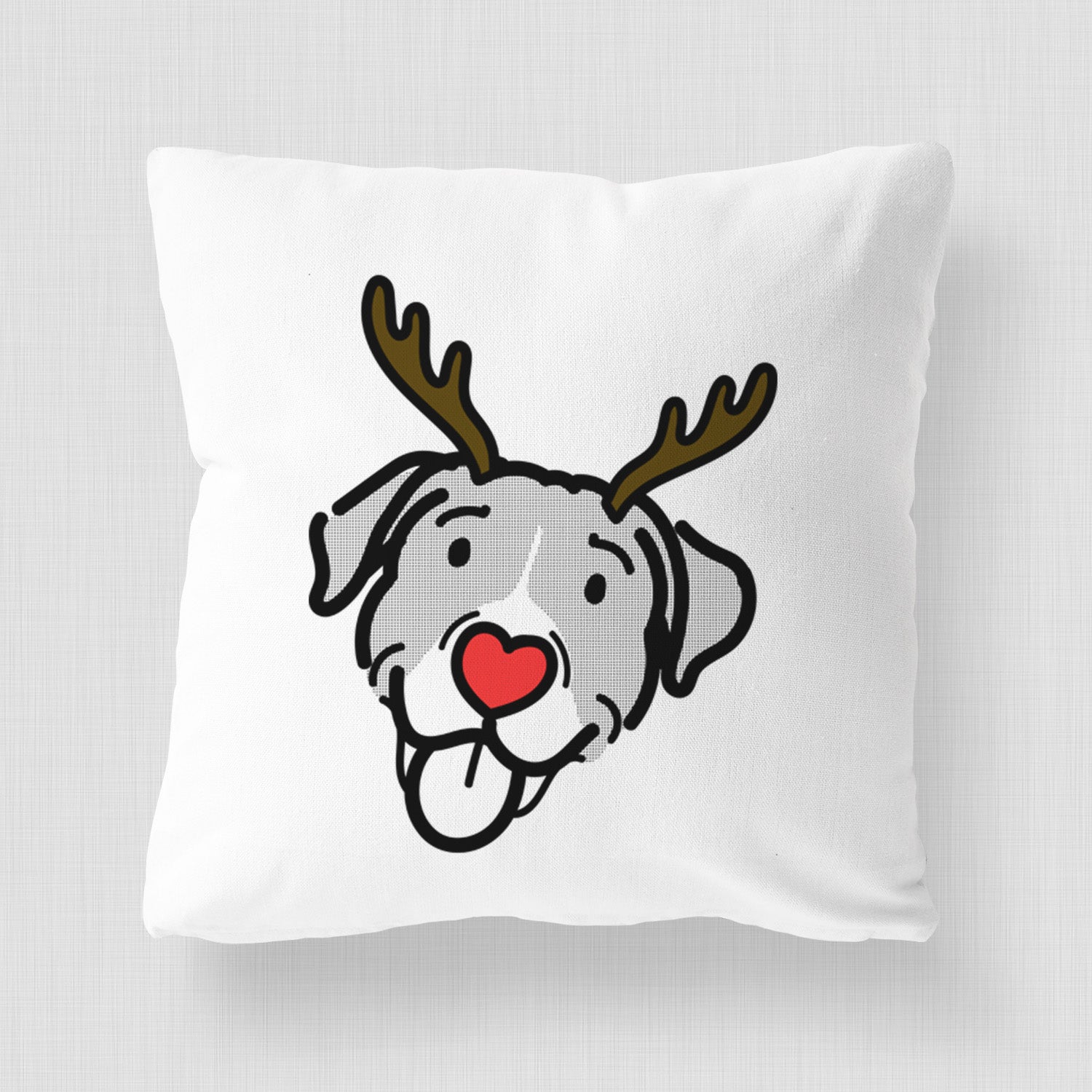 Love Always Pitbull Mix - Shadow -  Throw Pillow Cover