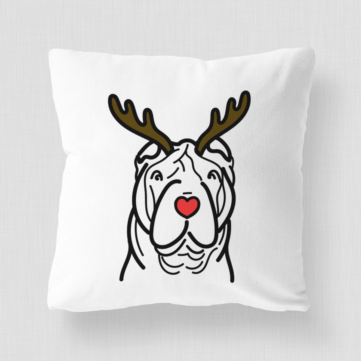 Love Always Shar Pei - Throw Pillow Cover