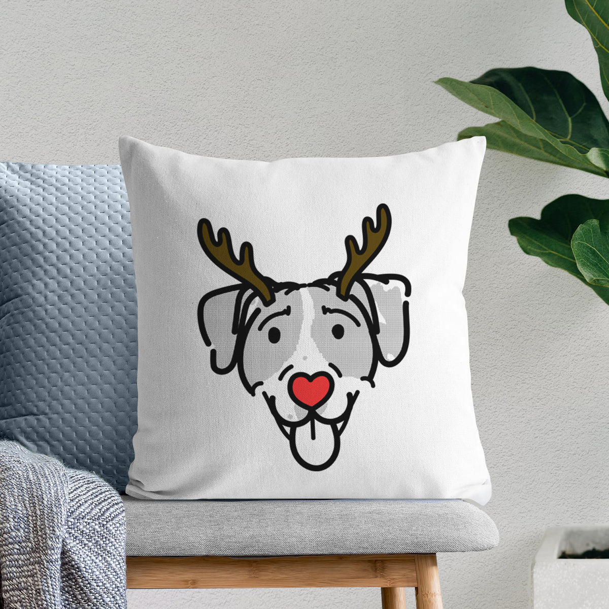 Love Always Bluetick Coonhound - Shiva -  Throw Pillow Cover