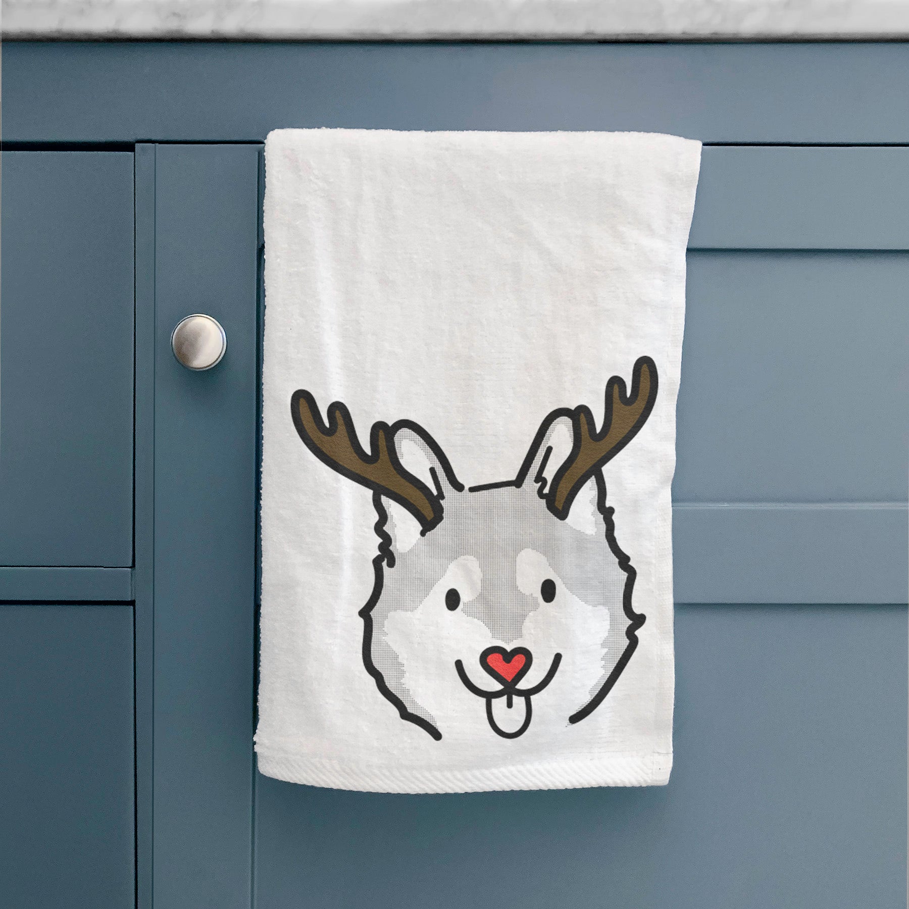 Red Nose Alaskan Klee Kai - Sitka - Decorative Hand Towel