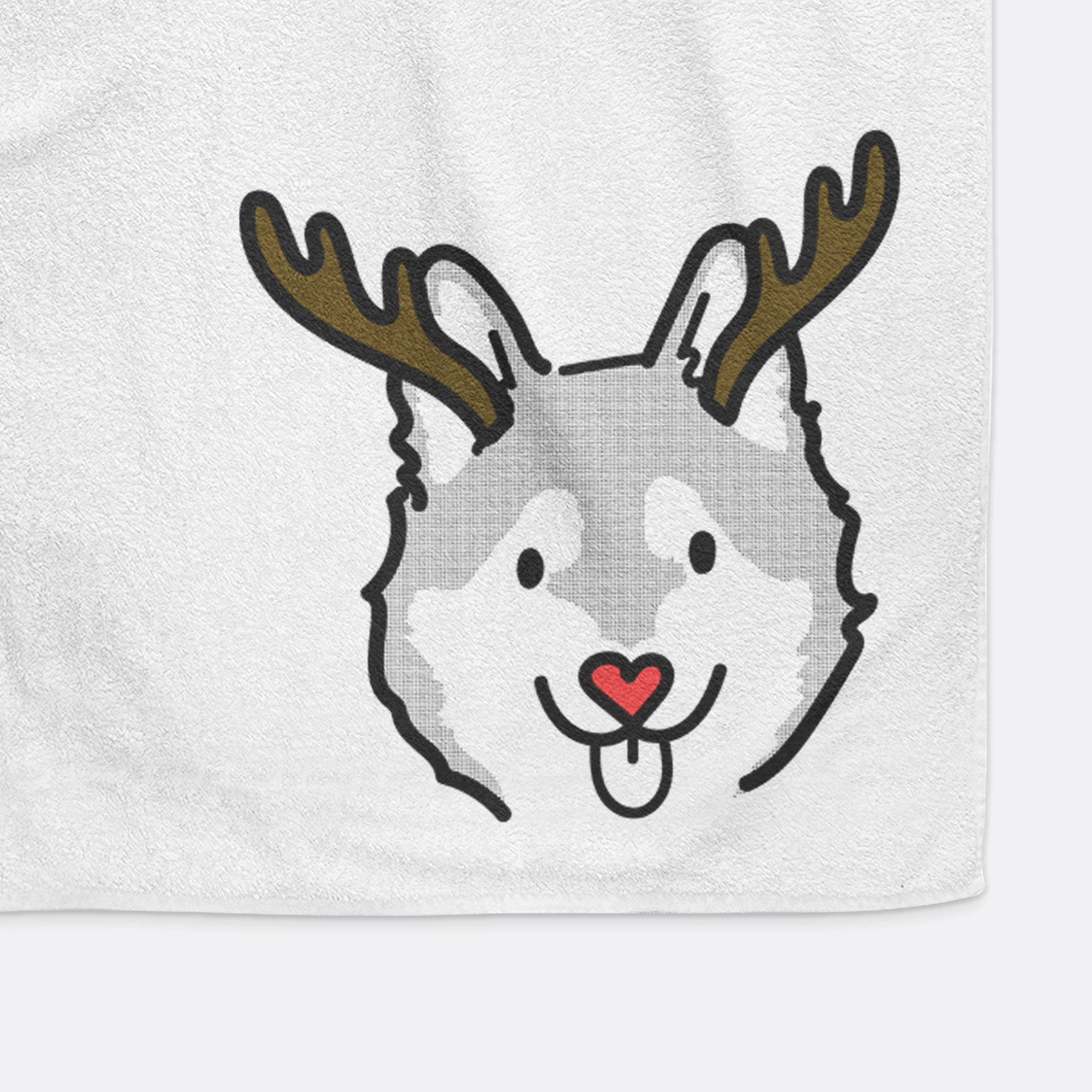 Red Nose Alaskan Klee Kai - Sitka - Decorative Hand Towel