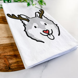 Red Nose Alaskan Klee Kai - Sitka - Tea Towel