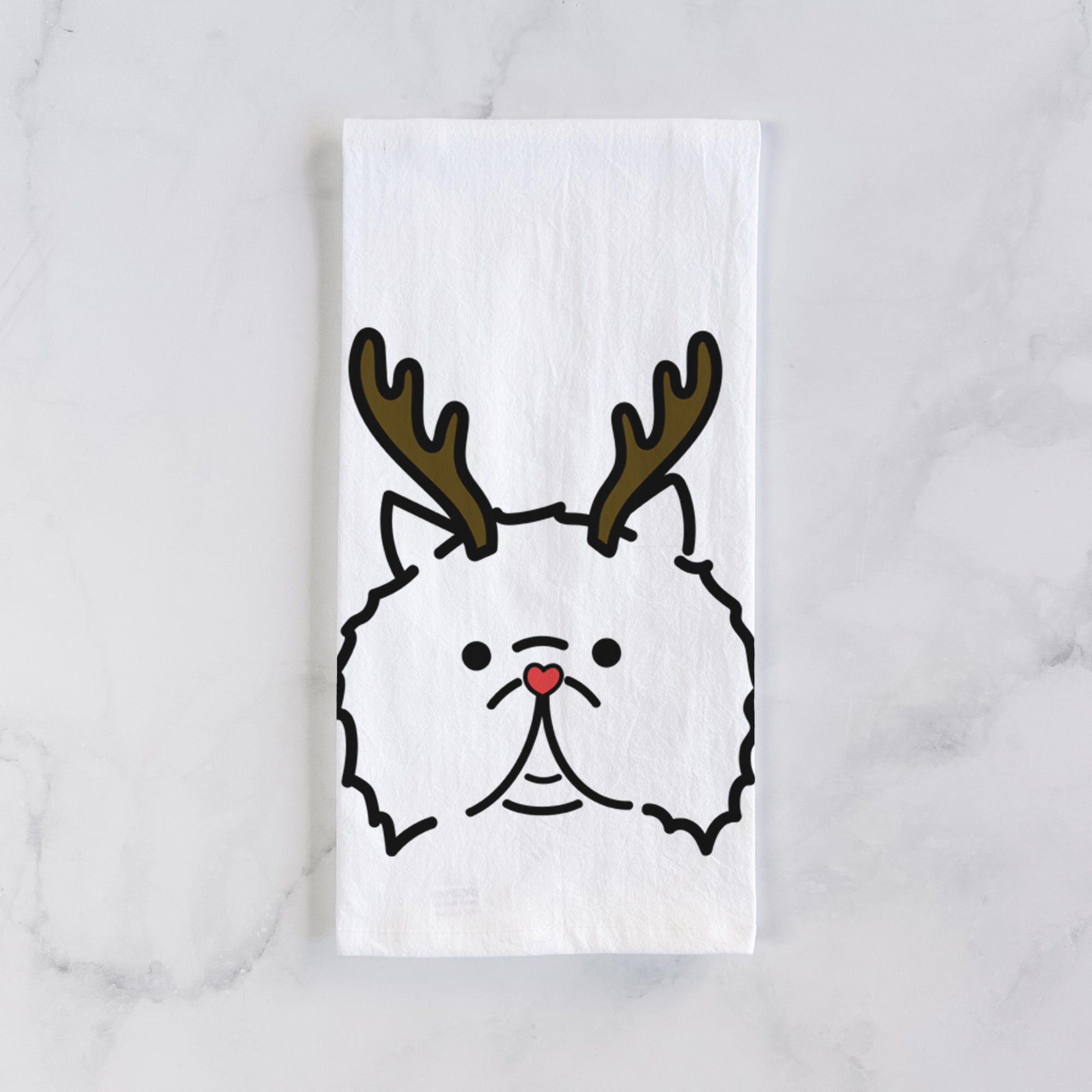 Red Nose Persian Cat - Smoosh - Tea Towel