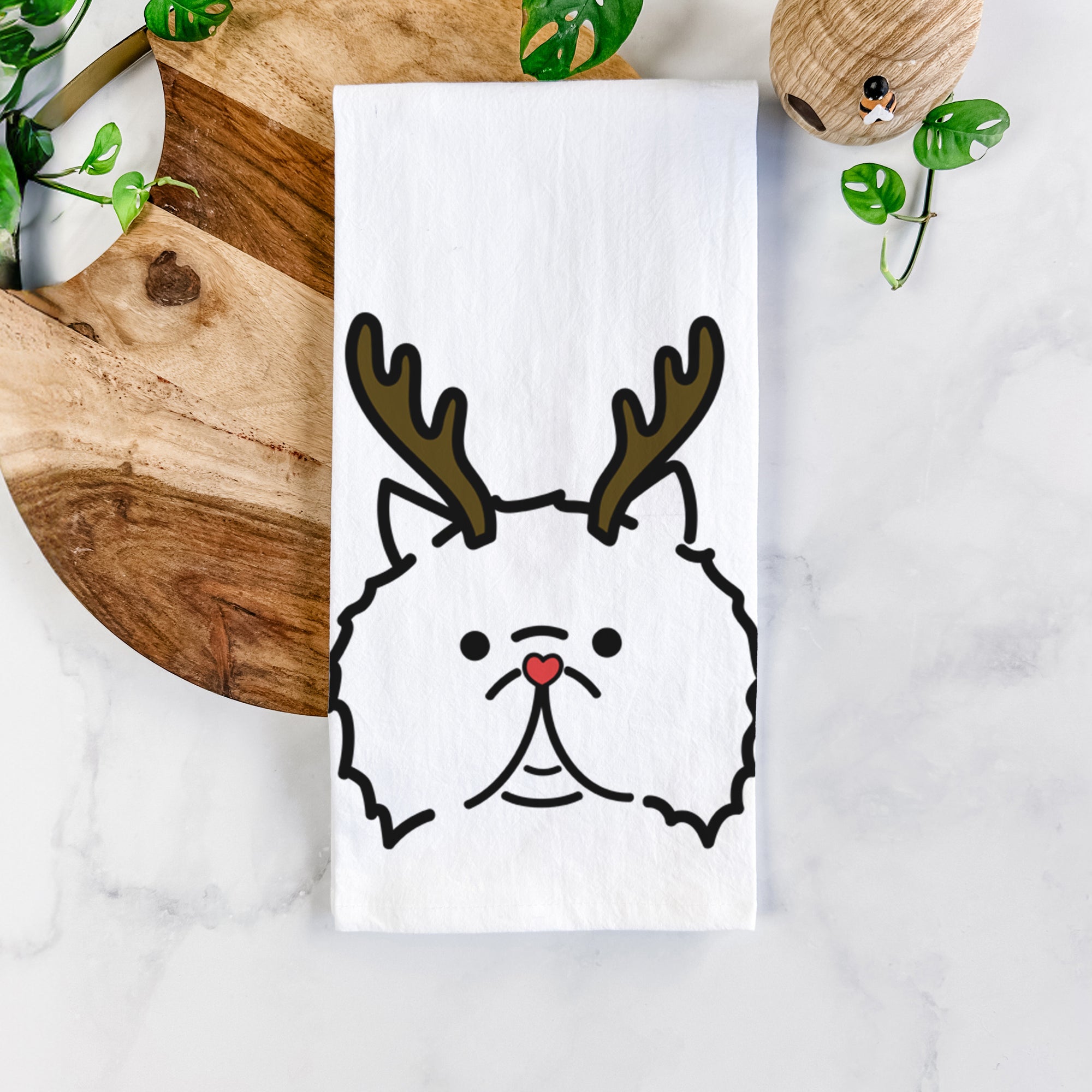 Red Nose Persian Cat - Smoosh - Tea Towel