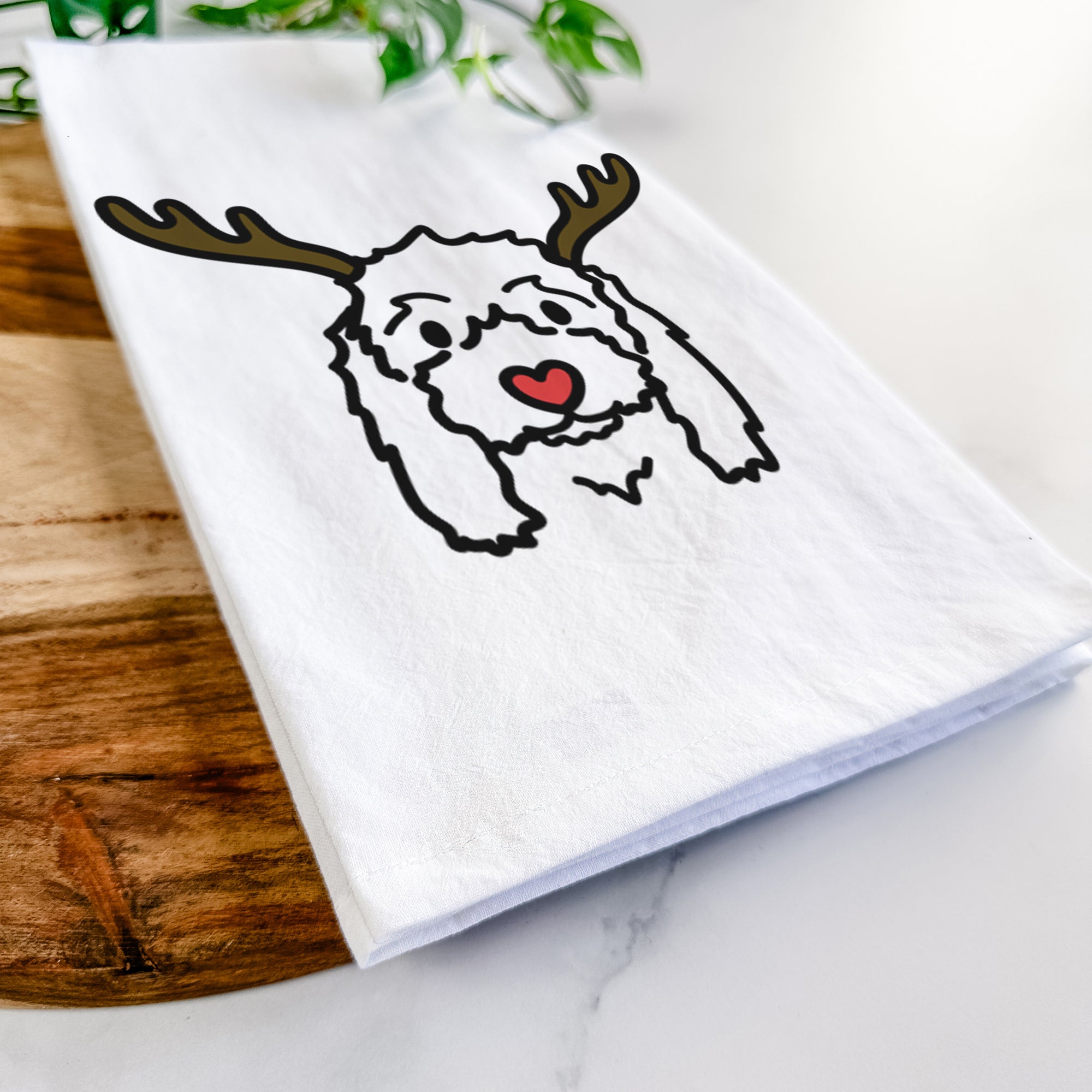 Red Nose Coton de Tulear - Sophie - Tea Towel